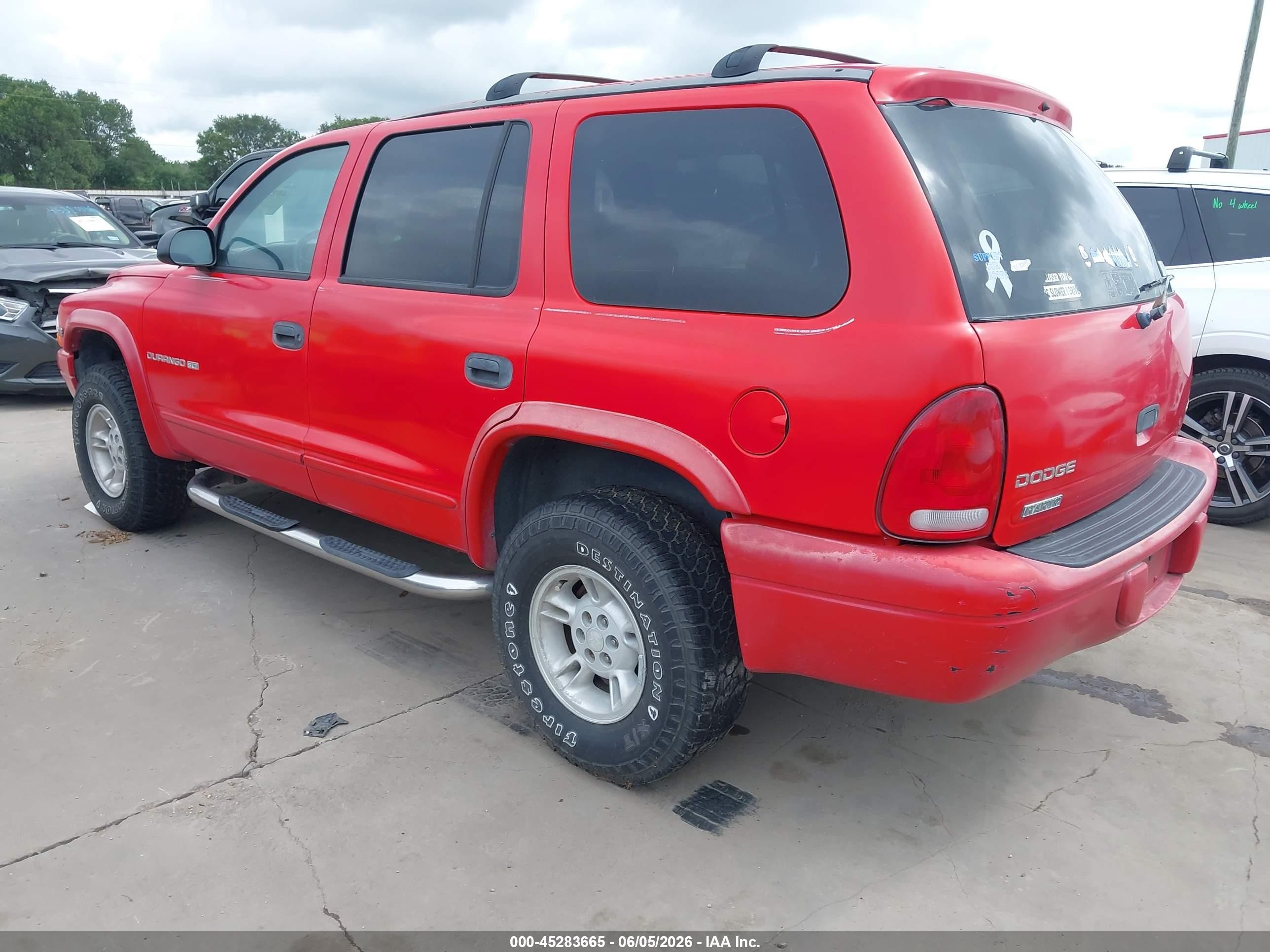 2000 Dodge Durango   Красный vin: 1B4HS28N0YF132397