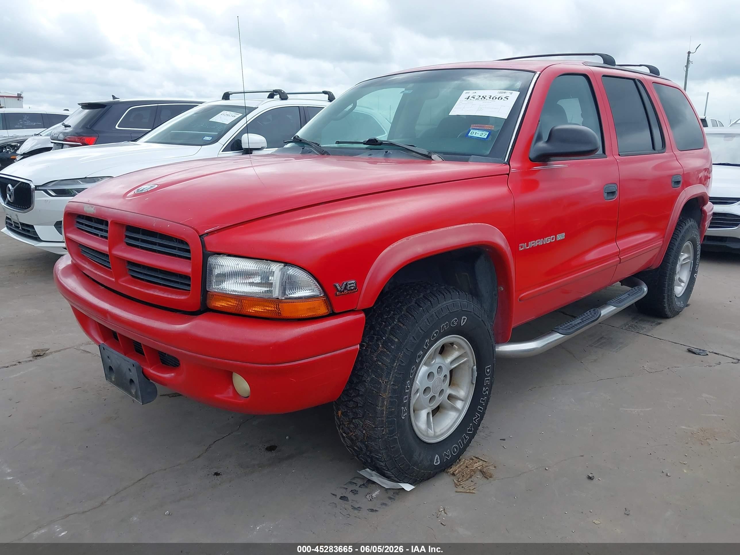 2000 Dodge Durango   Красный vin: 1B4HS28N0YF132397
