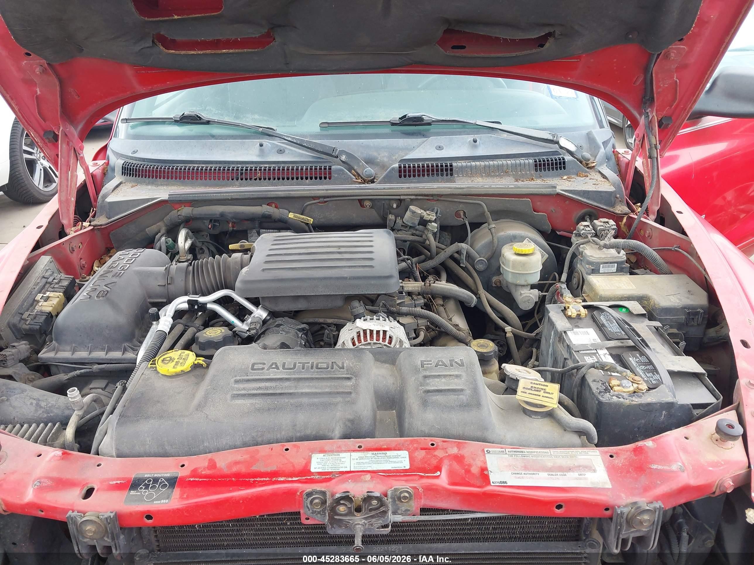 2000 Dodge Durango   Красный vin: 1B4HS28N0YF132397