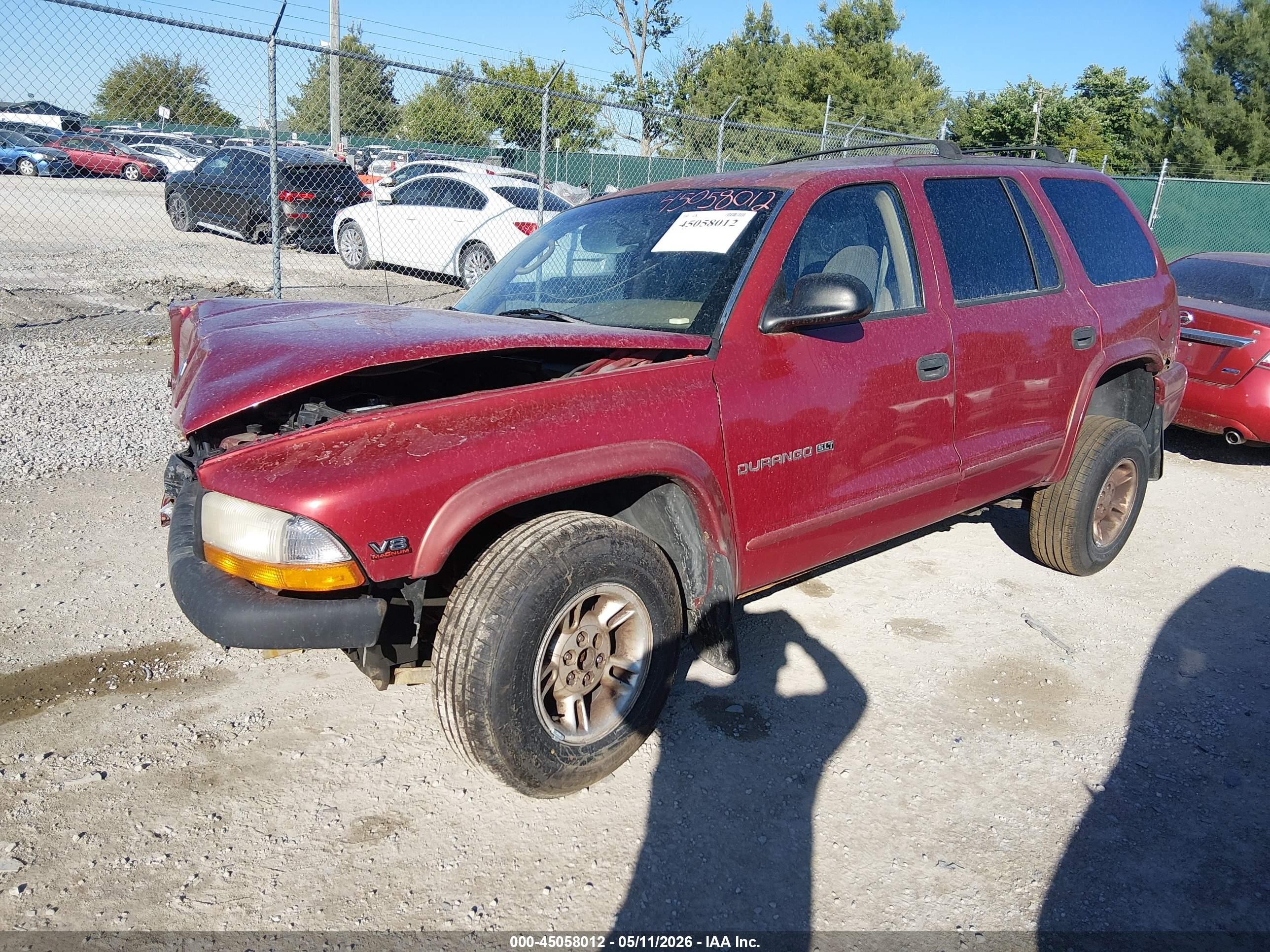 2000 Dodge Durango   Красный vin: 1B4HS28N5YF100609