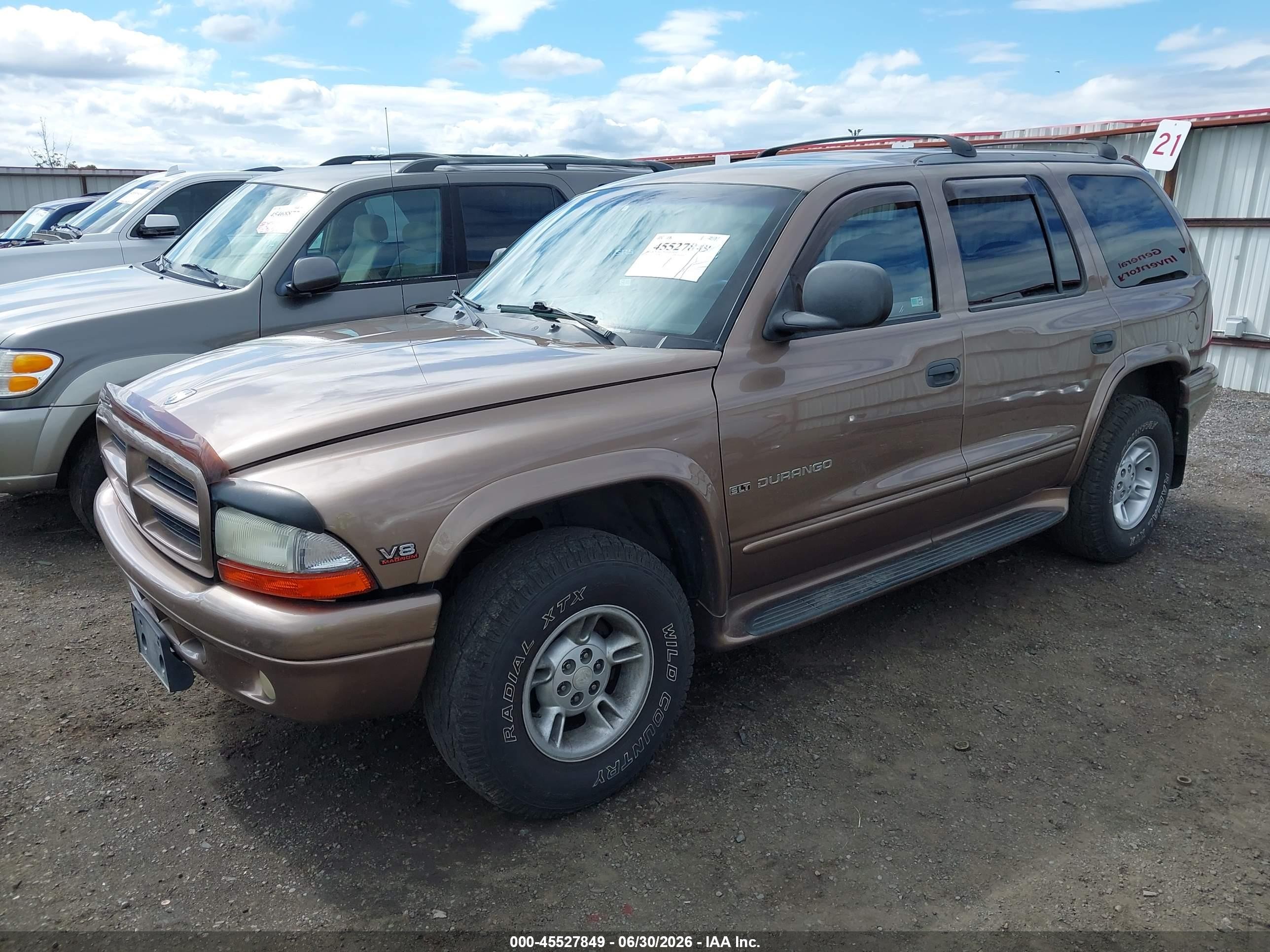 2000 Dodge Durango   Brown vin: 1B4HS28N5YF258576