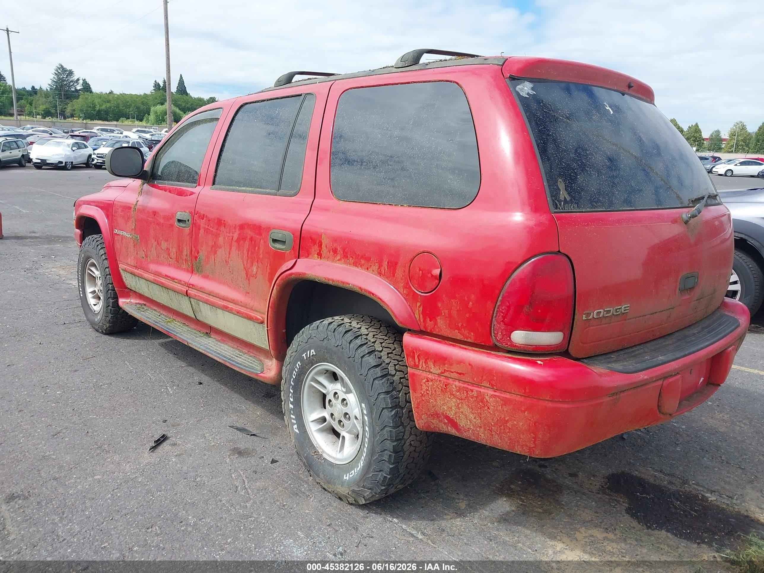 2000 Dodge Durango   Red vin: 1B4HS28N5YF267682