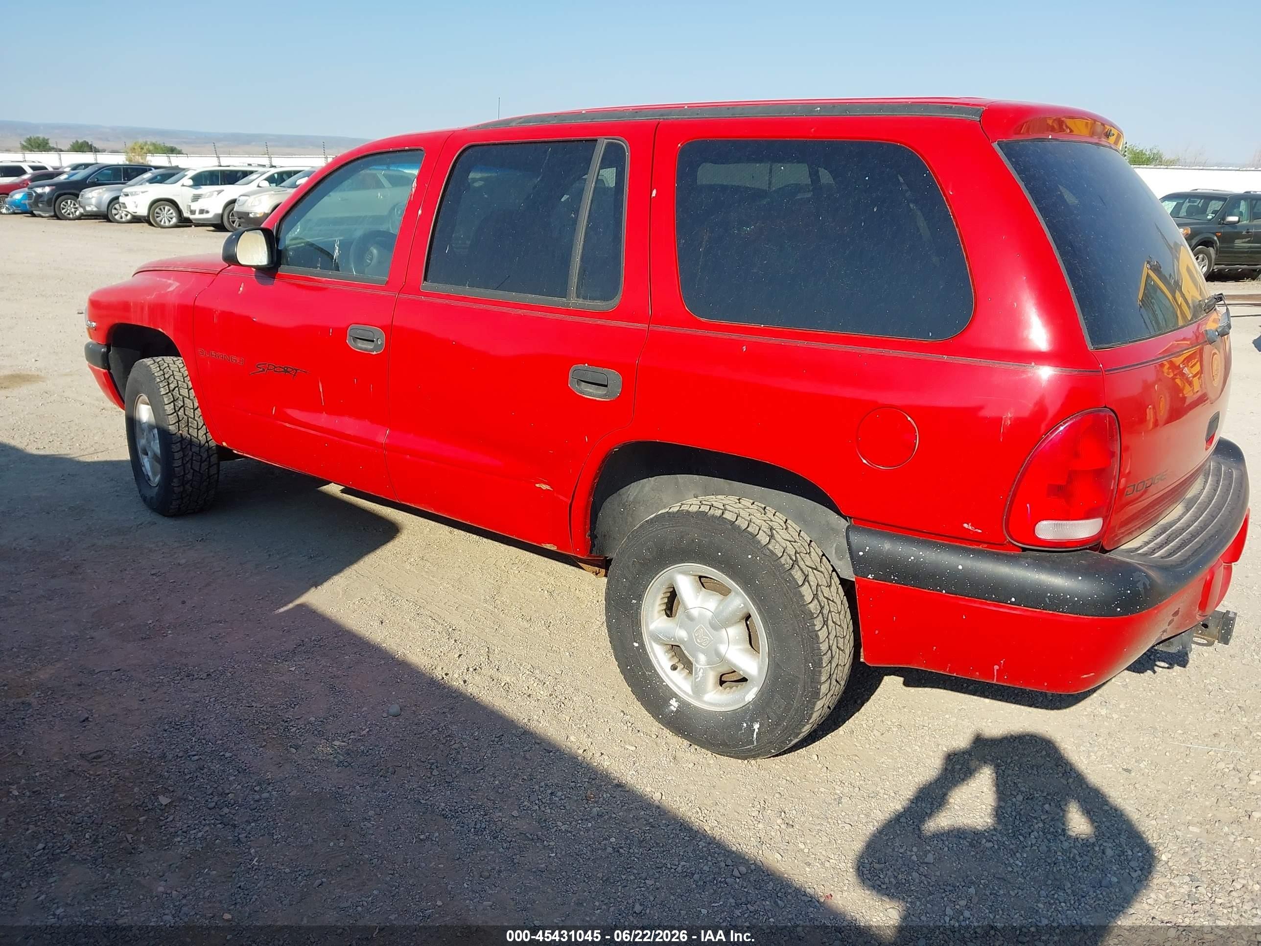 2000 Dodge Durango   Красный vin: 1B4HS28N8YF222560