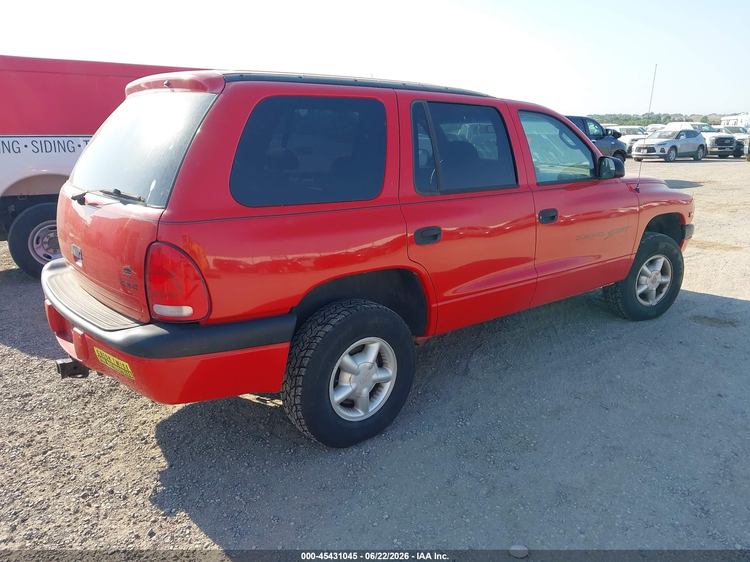 2000 Dodge Durango   Красный vin: 1B4HS28N8YF222560