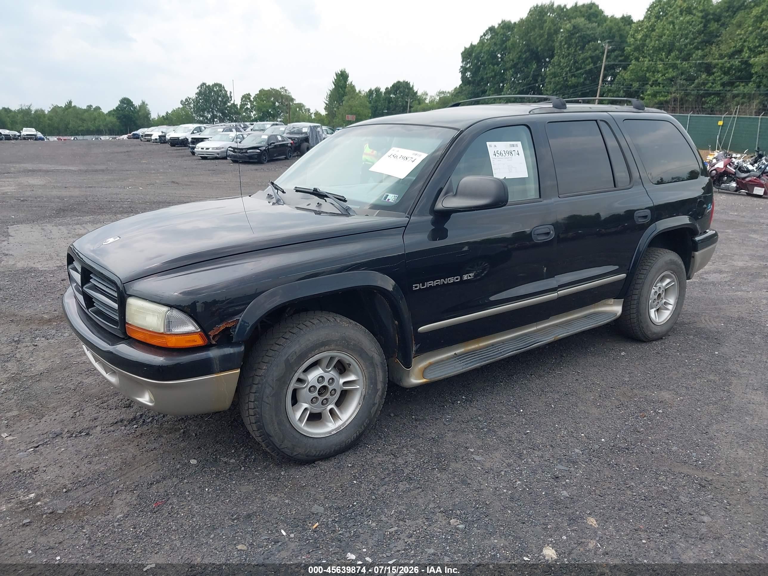 2001 Dodge Durango   Black vin: 1B4HS28NX1F605356