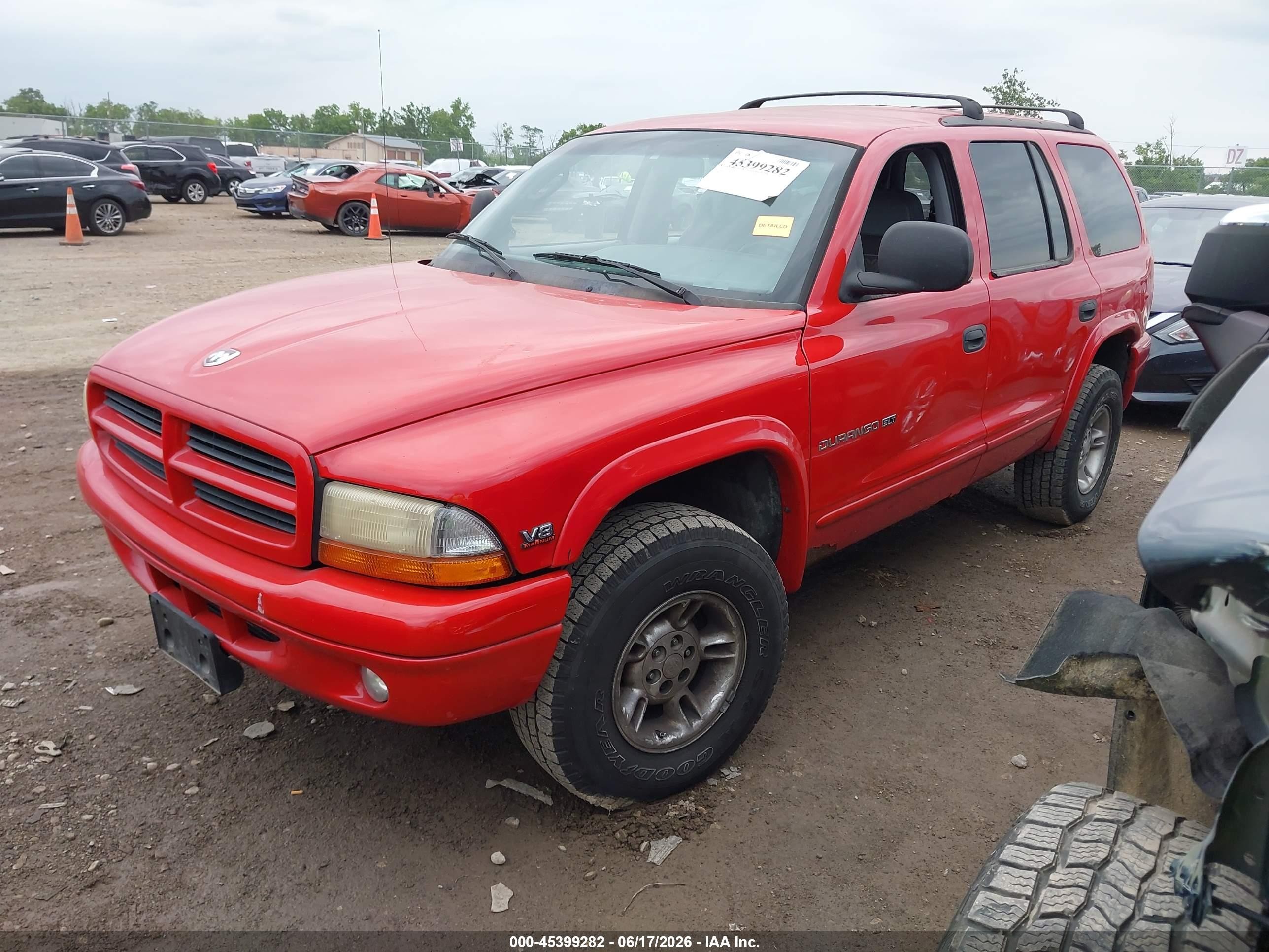 1999 Dodge Durango   Red vin: 1B4HS28Y1XF523910