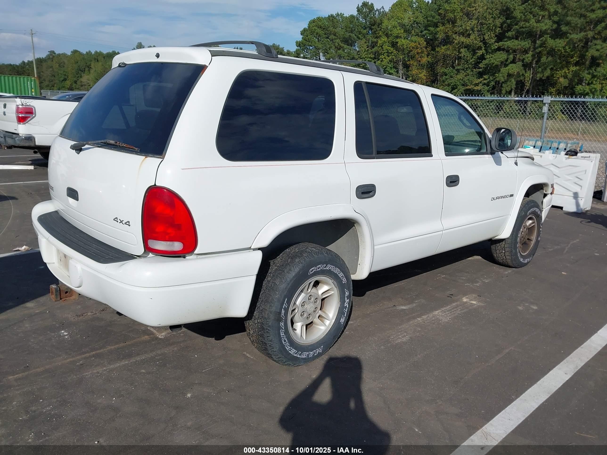 1999 Dodge Durango   White vin: 1B4HS28Y1XF590930