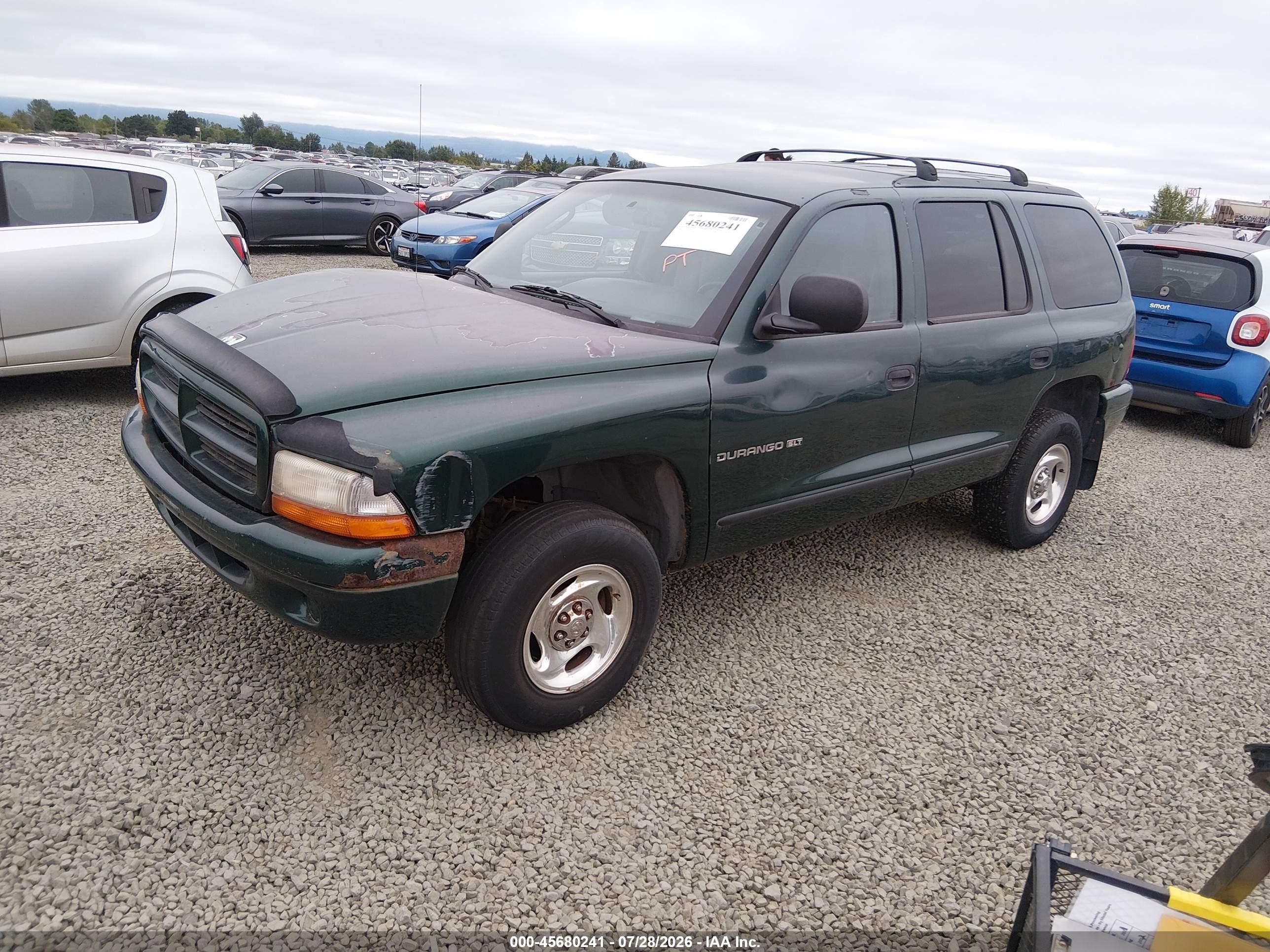 1998 Dodge Durango Slt Green vin: 1B4HS28Y2WF129606