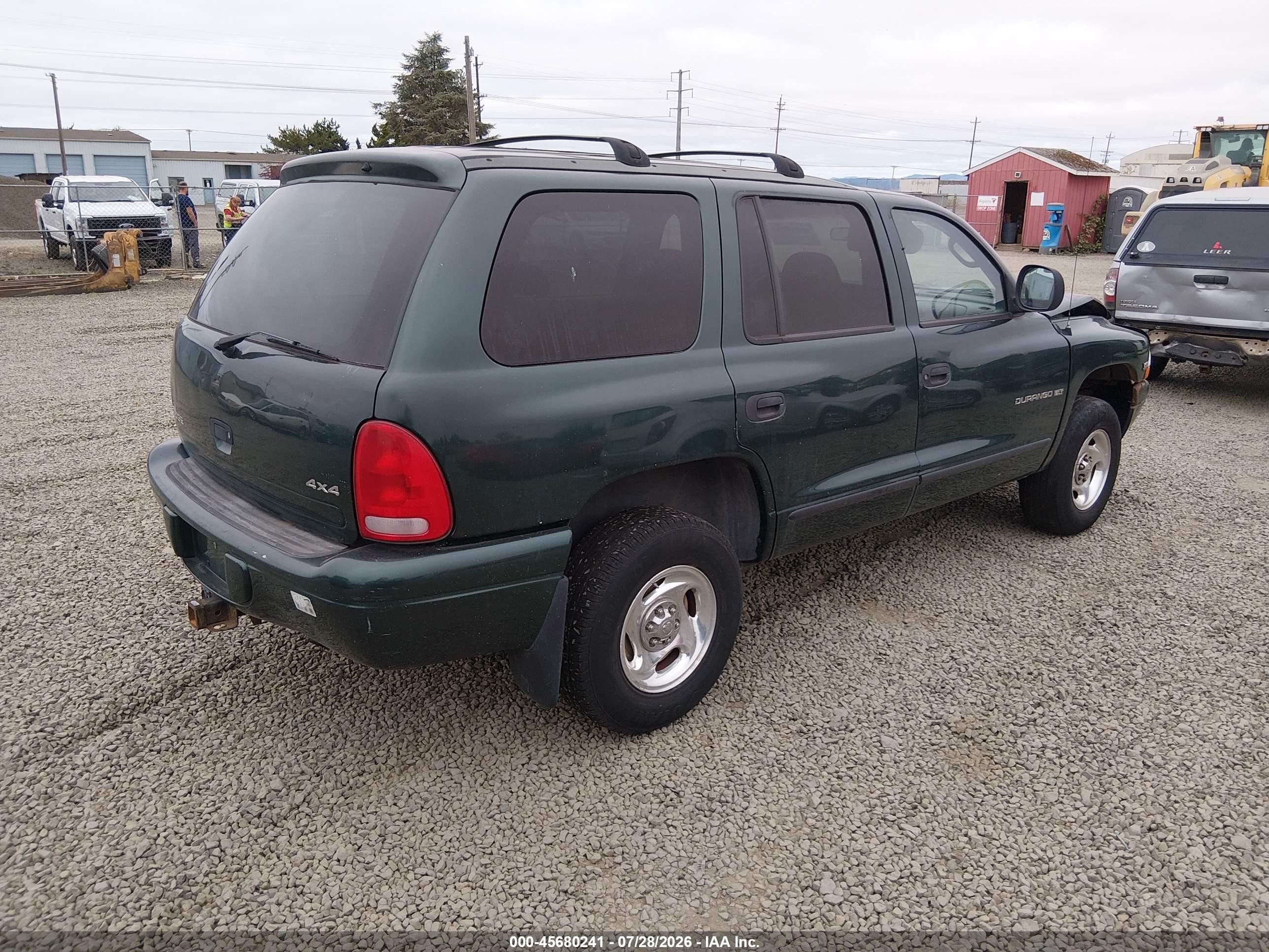 1998 Dodge Durango Slt Green vin: 1B4HS28Y2WF129606