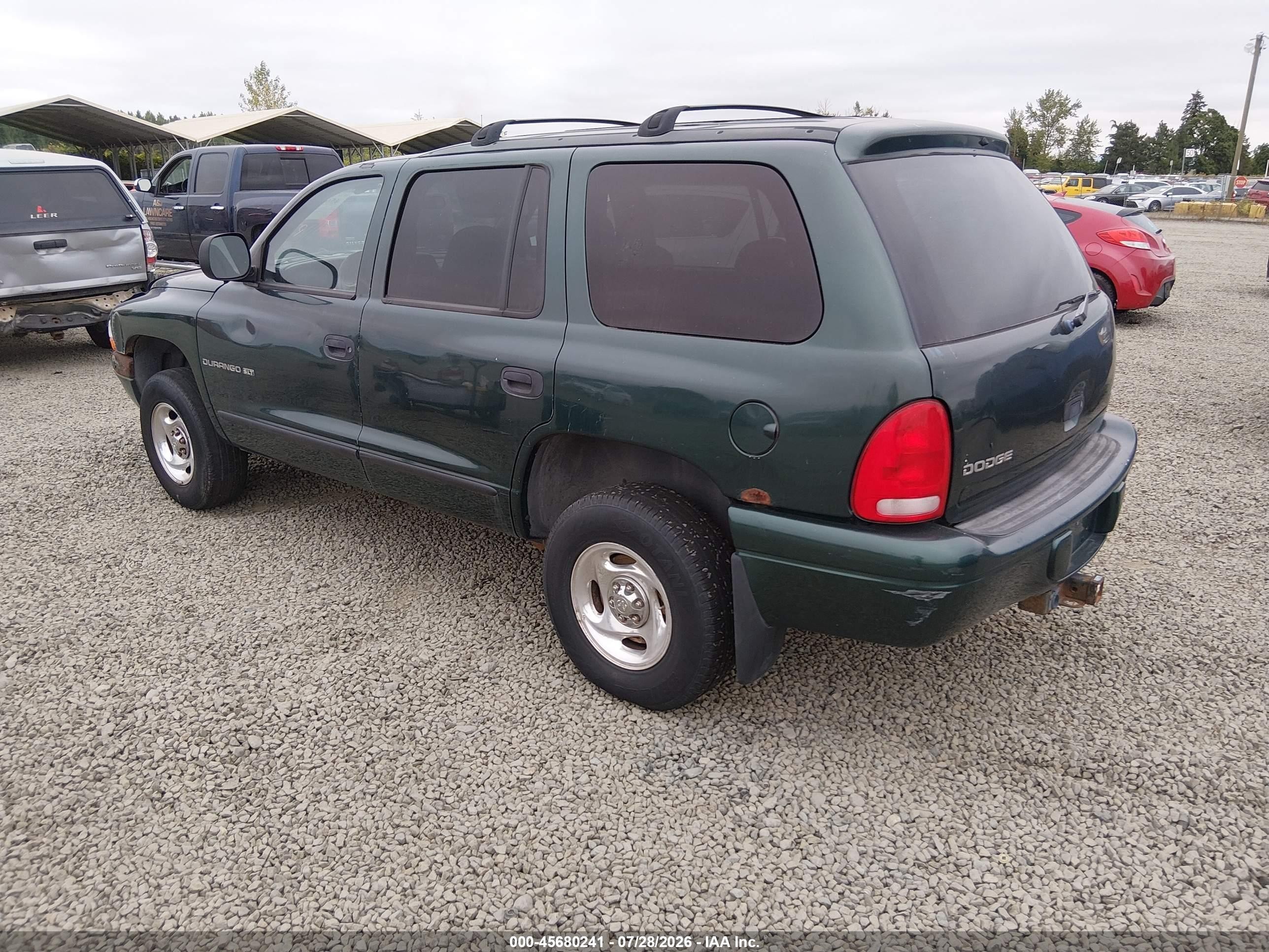 1998 Dodge Durango Slt Green vin: 1B4HS28Y2WF129606