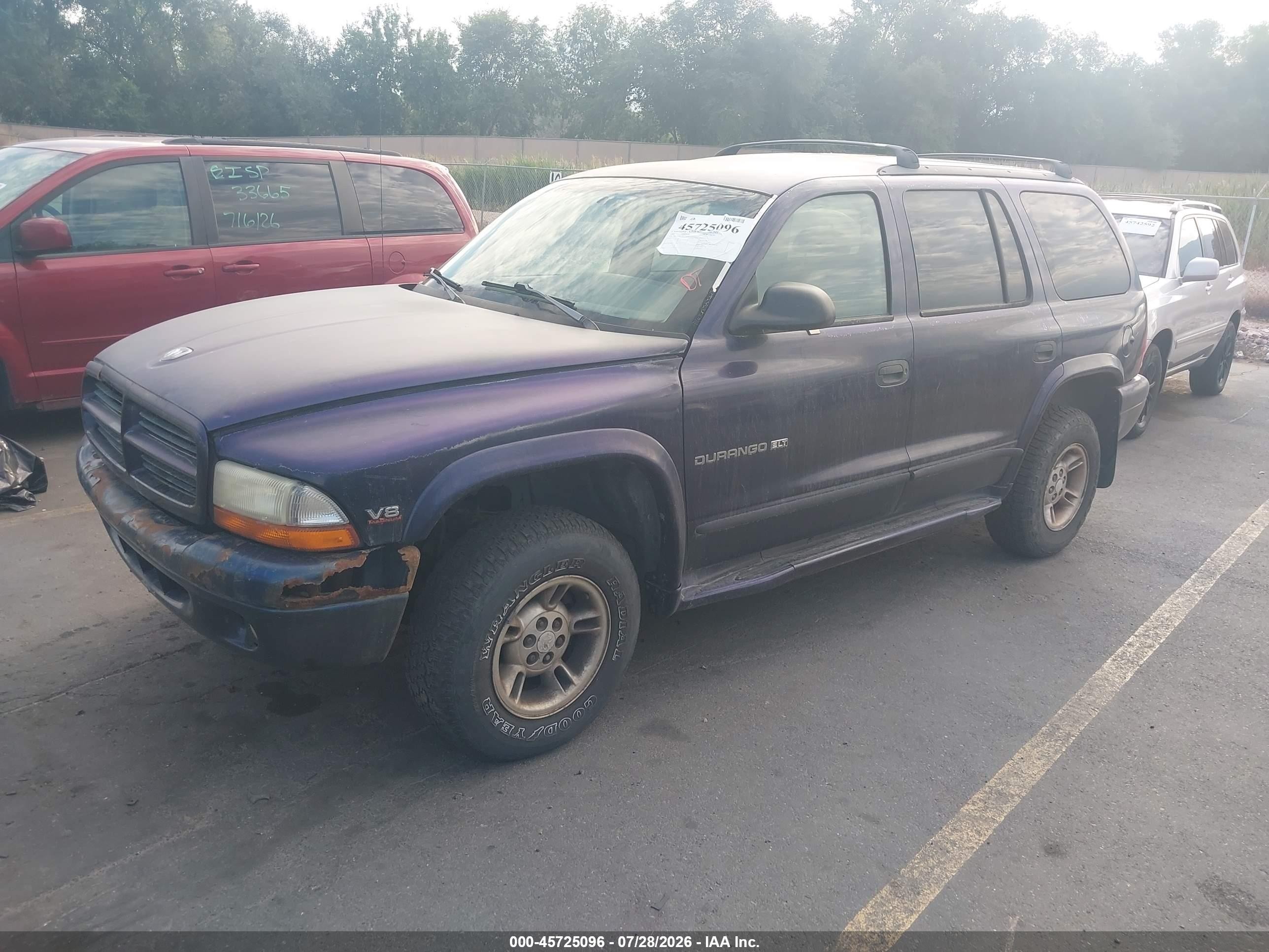 1999 Dodge Durango   Purple vin: 1B4HS28Y2XF525651