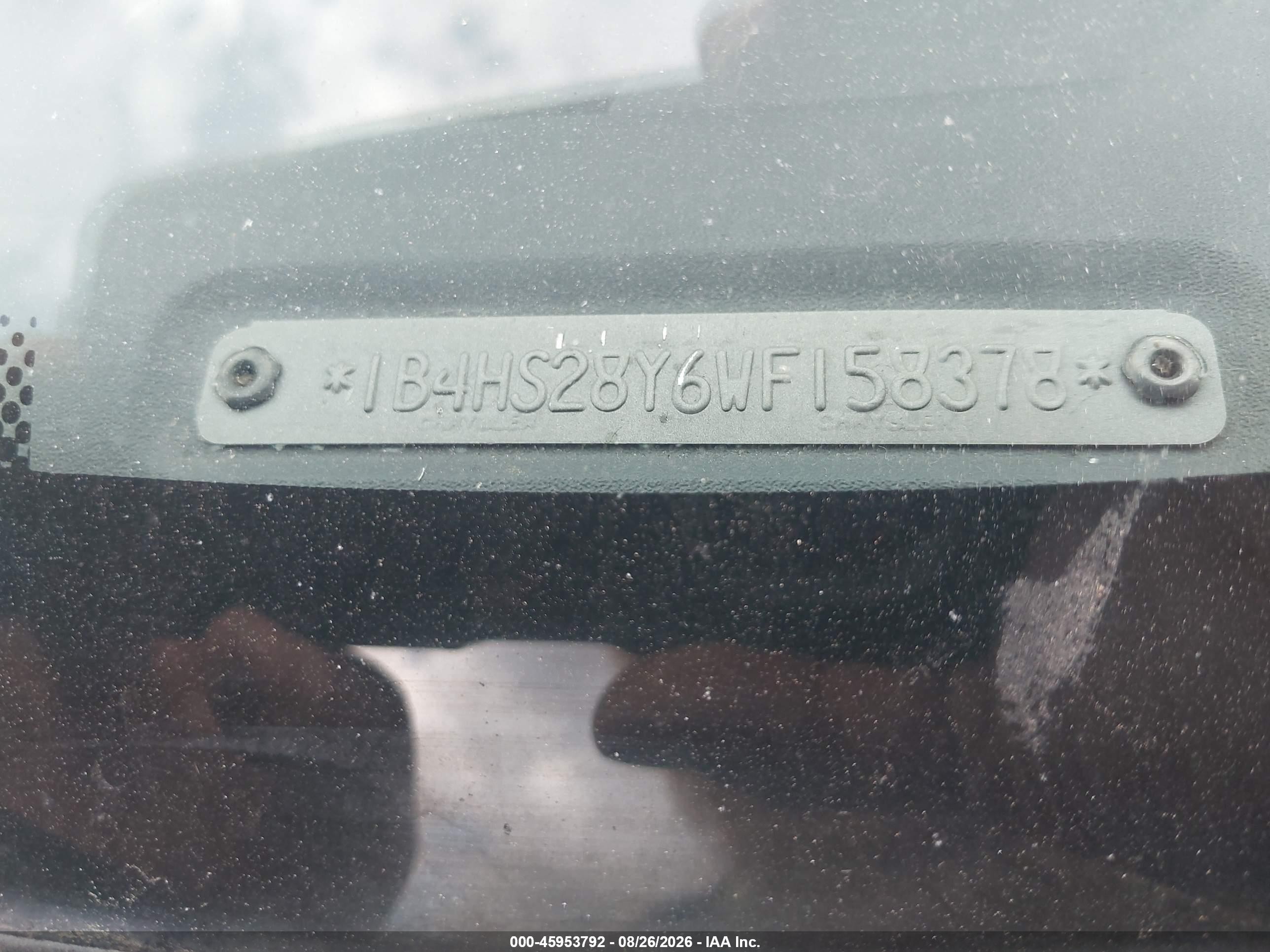 1998 Dodge Durango Slt Silver vin: 1B4HS28Y6WF158378
