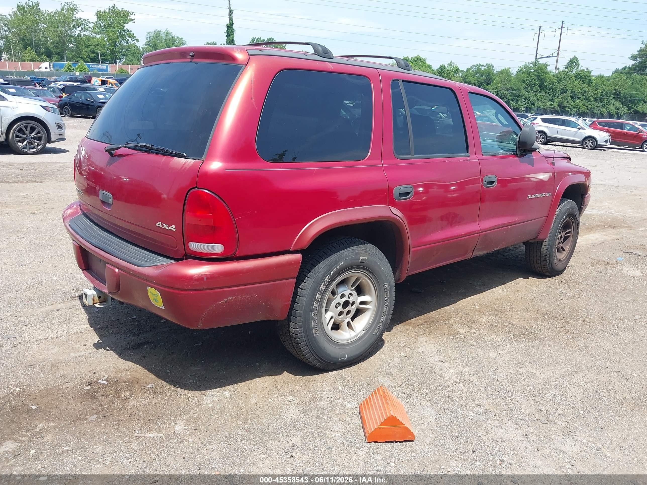 1999 Dodge Durango   Red vin: 1B4HS28Y6XF682132