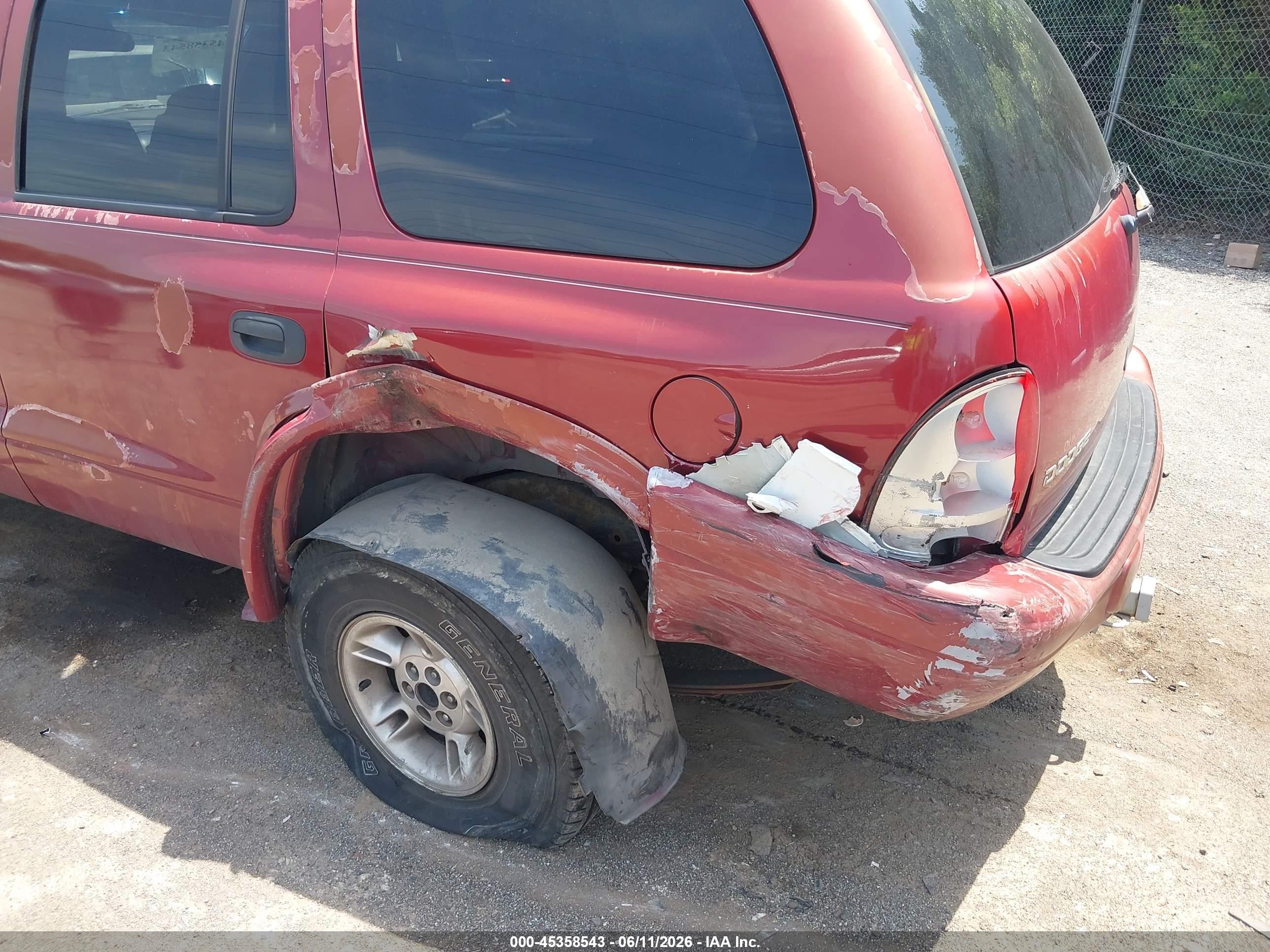1999 Dodge Durango   Red vin: 1B4HS28Y6XF682132