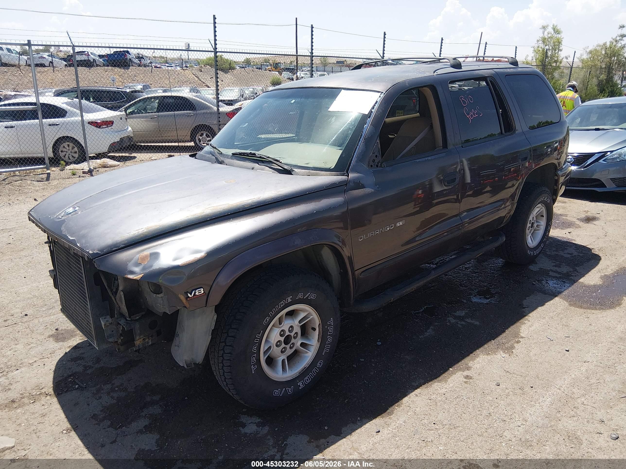 1998 Dodge Durango Slt Burgundy vin: 1B4HS28Y7WF185833