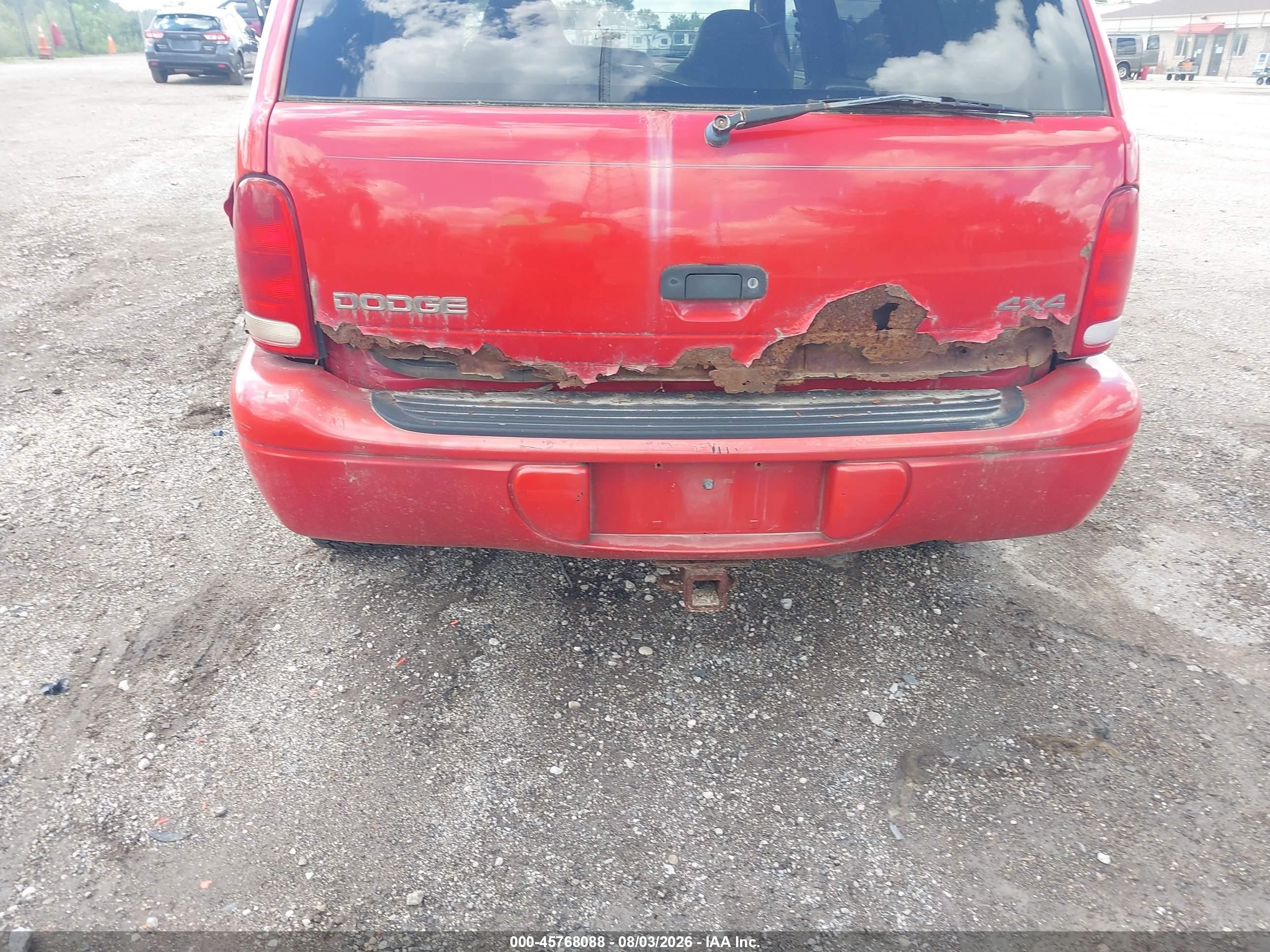 1999 Dodge Durango Red vin: 1B4HS28Y9XF588441