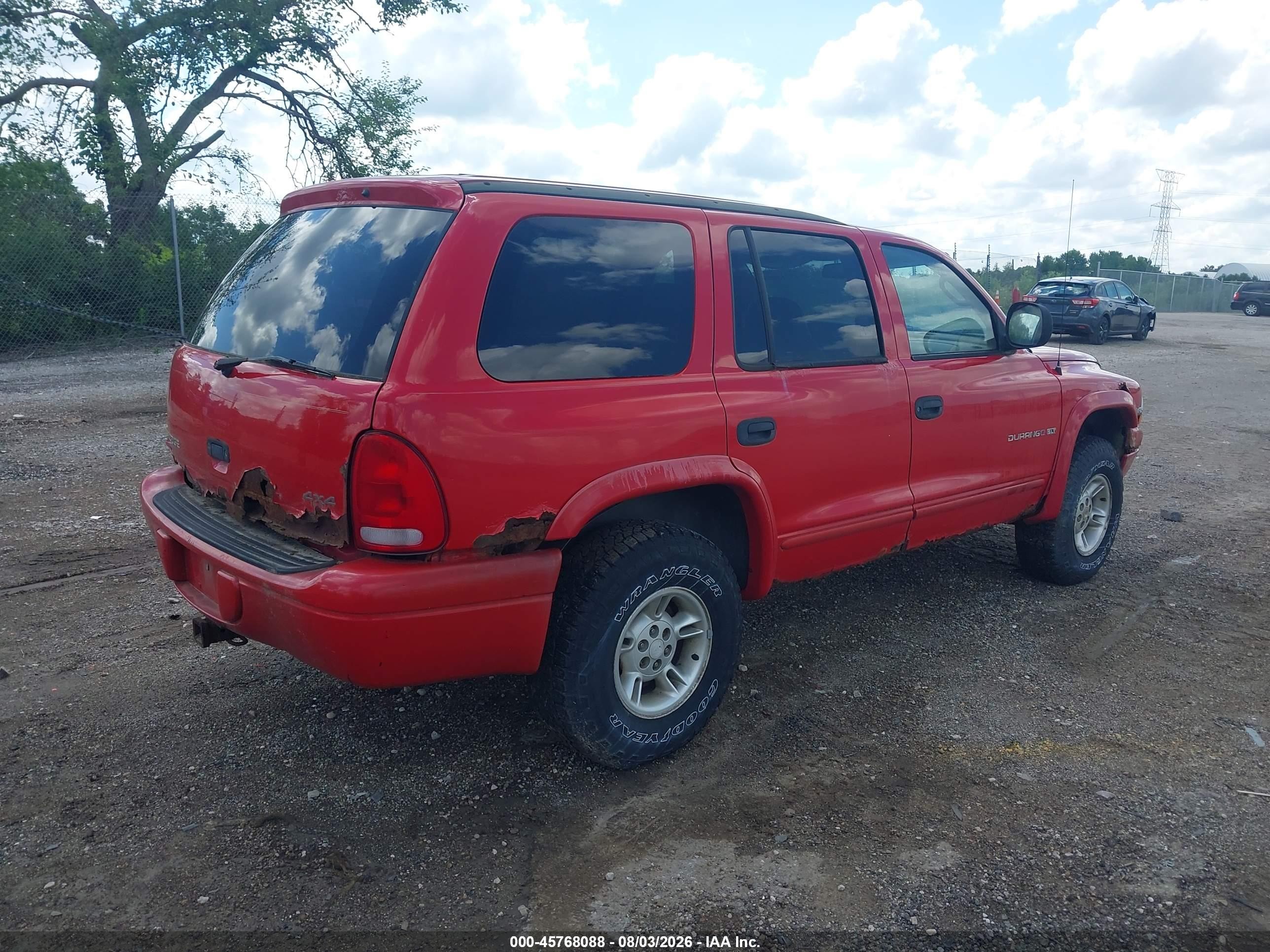 1999 Dodge Durango Red vin: 1B4HS28Y9XF588441