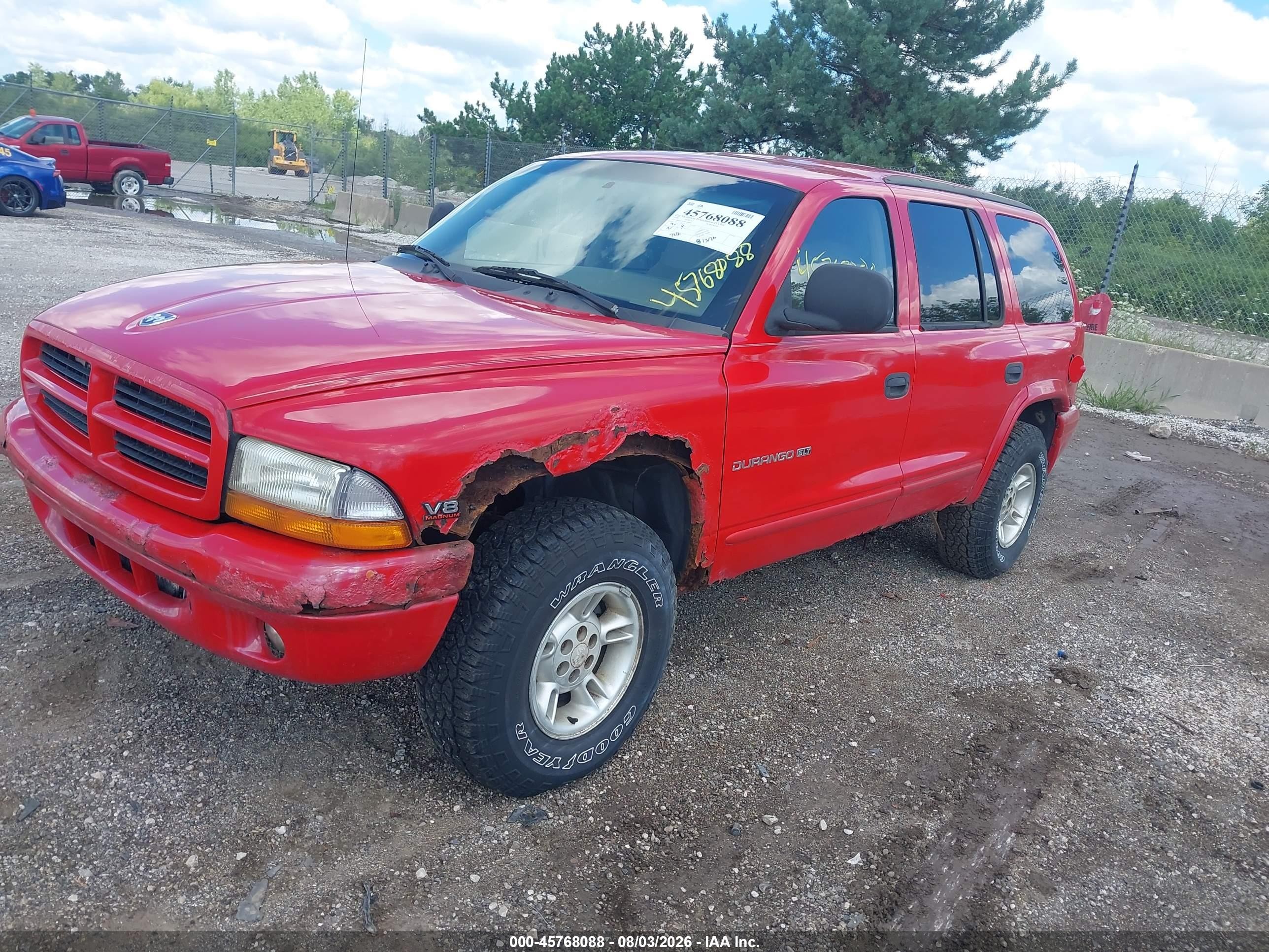 1999 Dodge Durango Red vin: 1B4HS28Y9XF588441