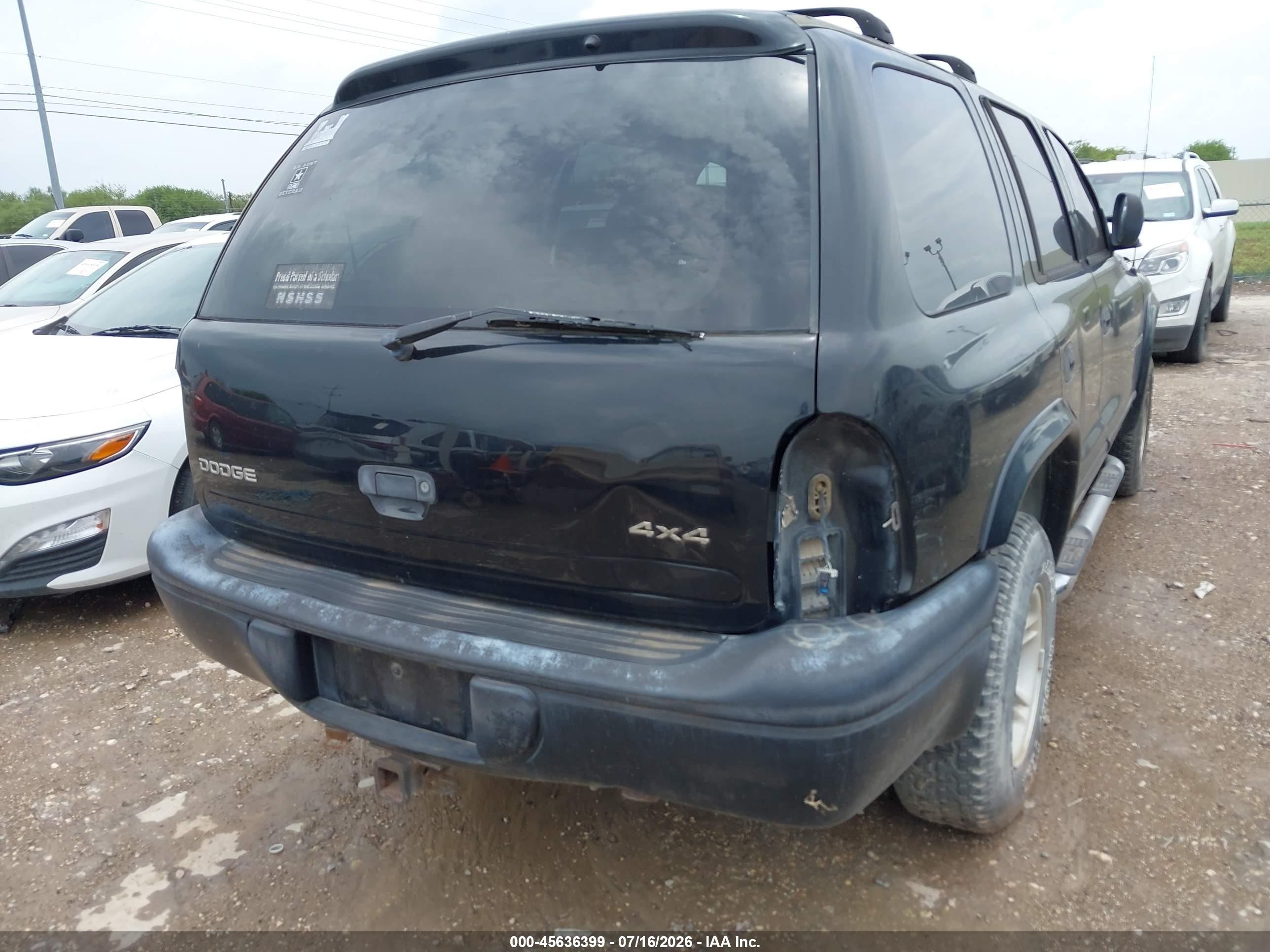 1998 Dodge Durango Slt Black vin: 1B4HS28YXWF168962
