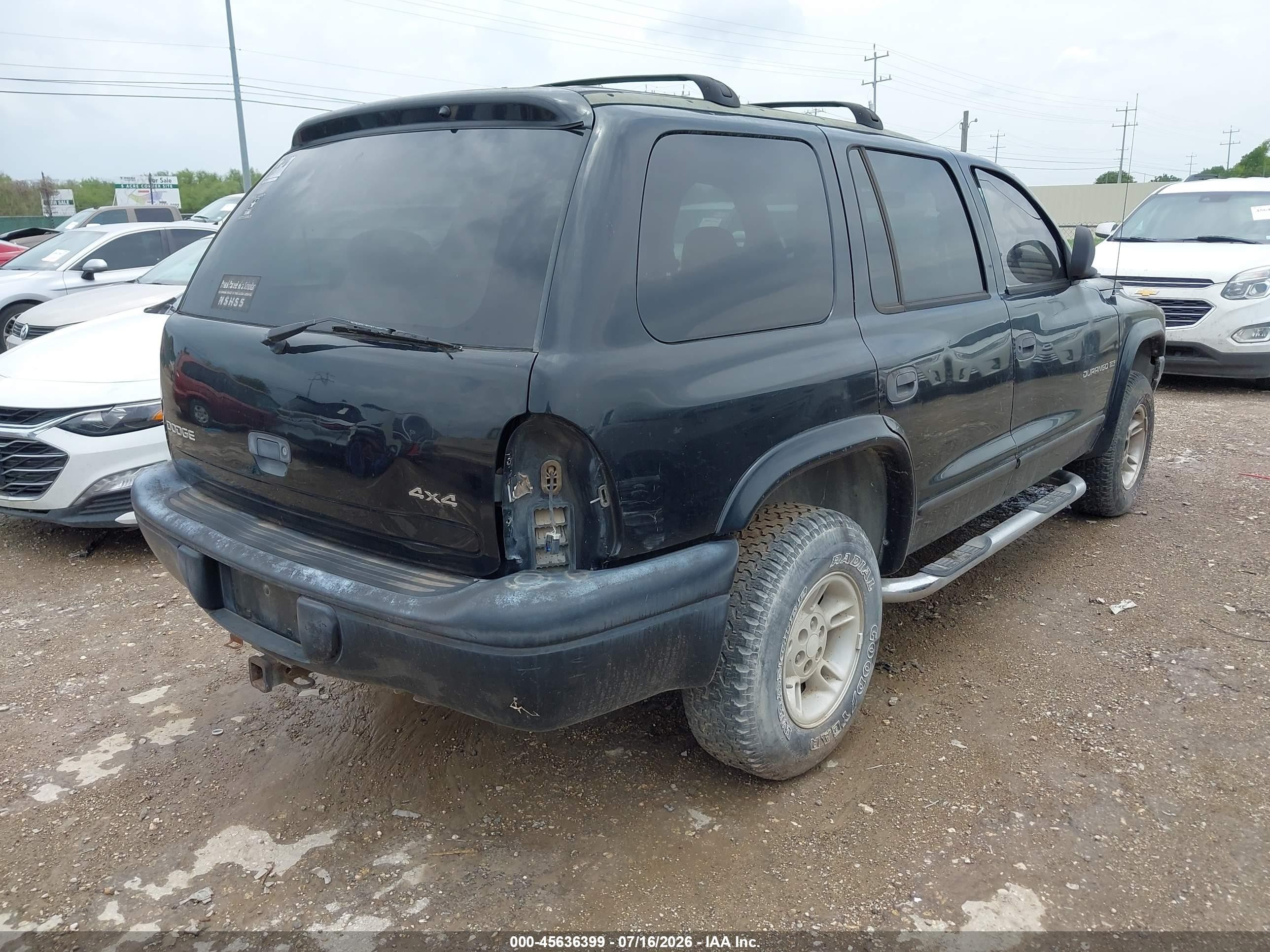 1998 Dodge Durango Slt Black vin: 1B4HS28YXWF168962