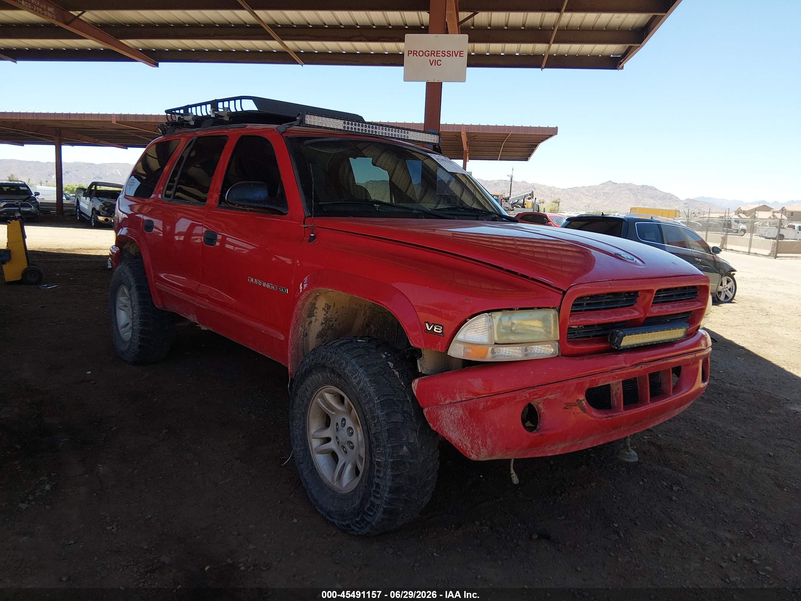 2000 Dodge Durango Red vin: 1B4HS28Z0YF286921