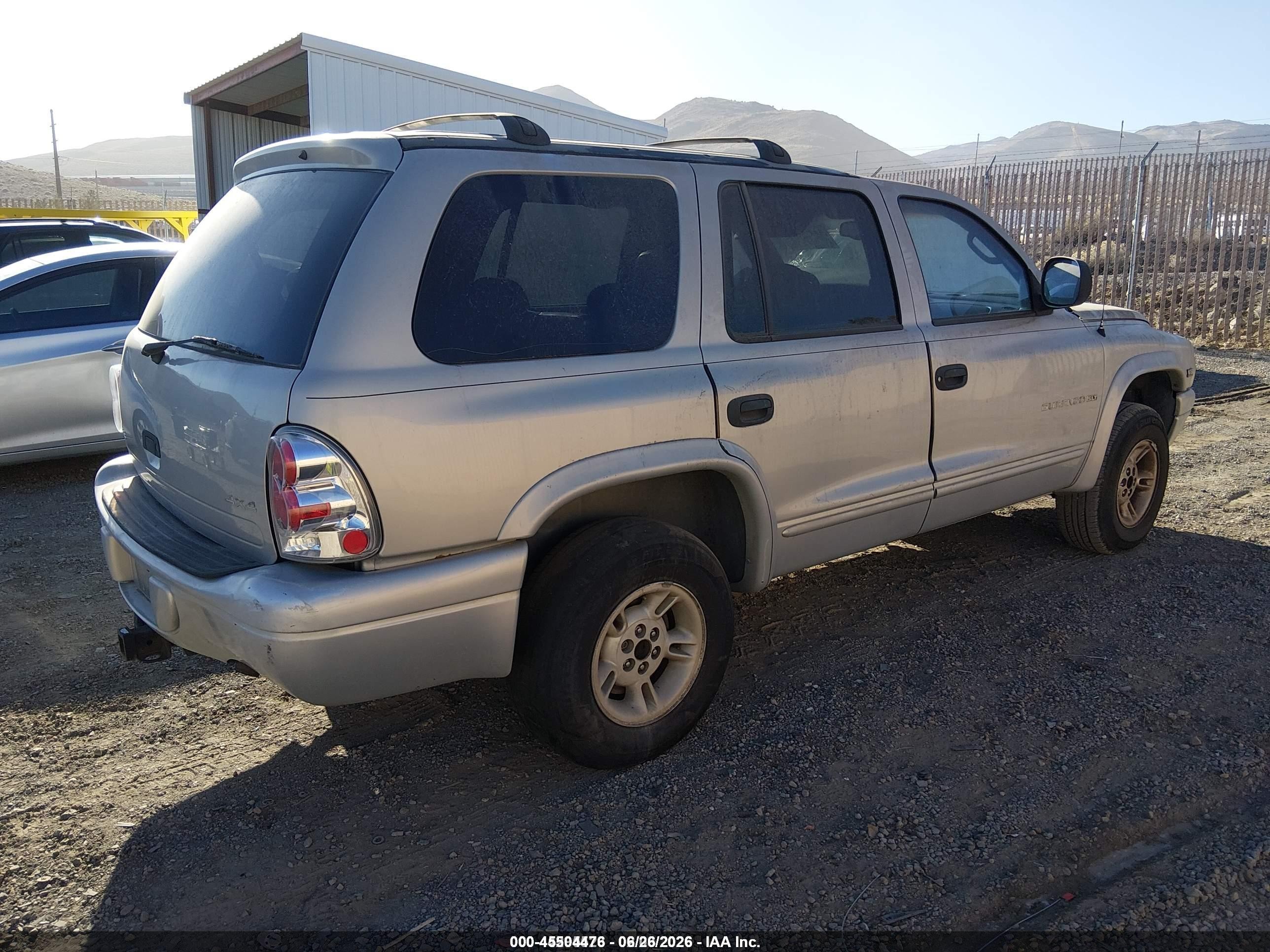 1999 Dodge Durango   Gray vin: 1B4HS28Z2XF513623