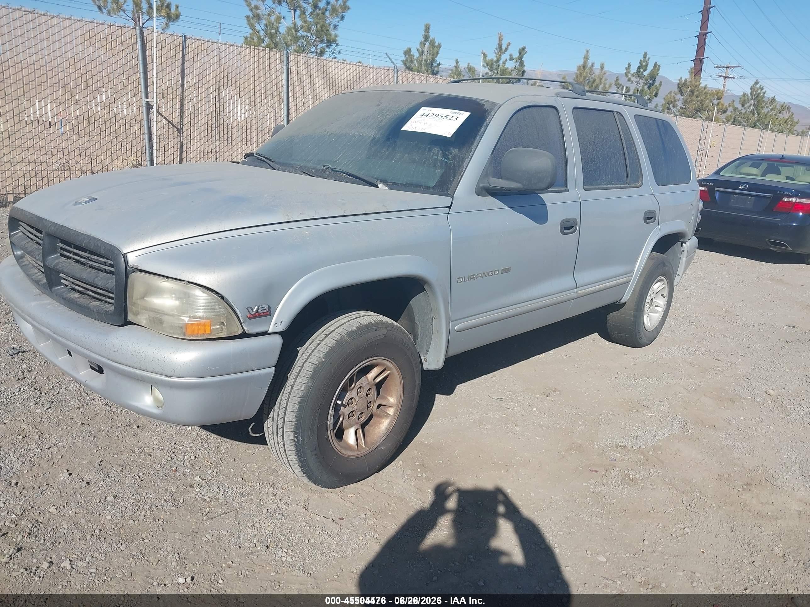 1999 Dodge Durango   Gray vin: 1B4HS28Z2XF513623