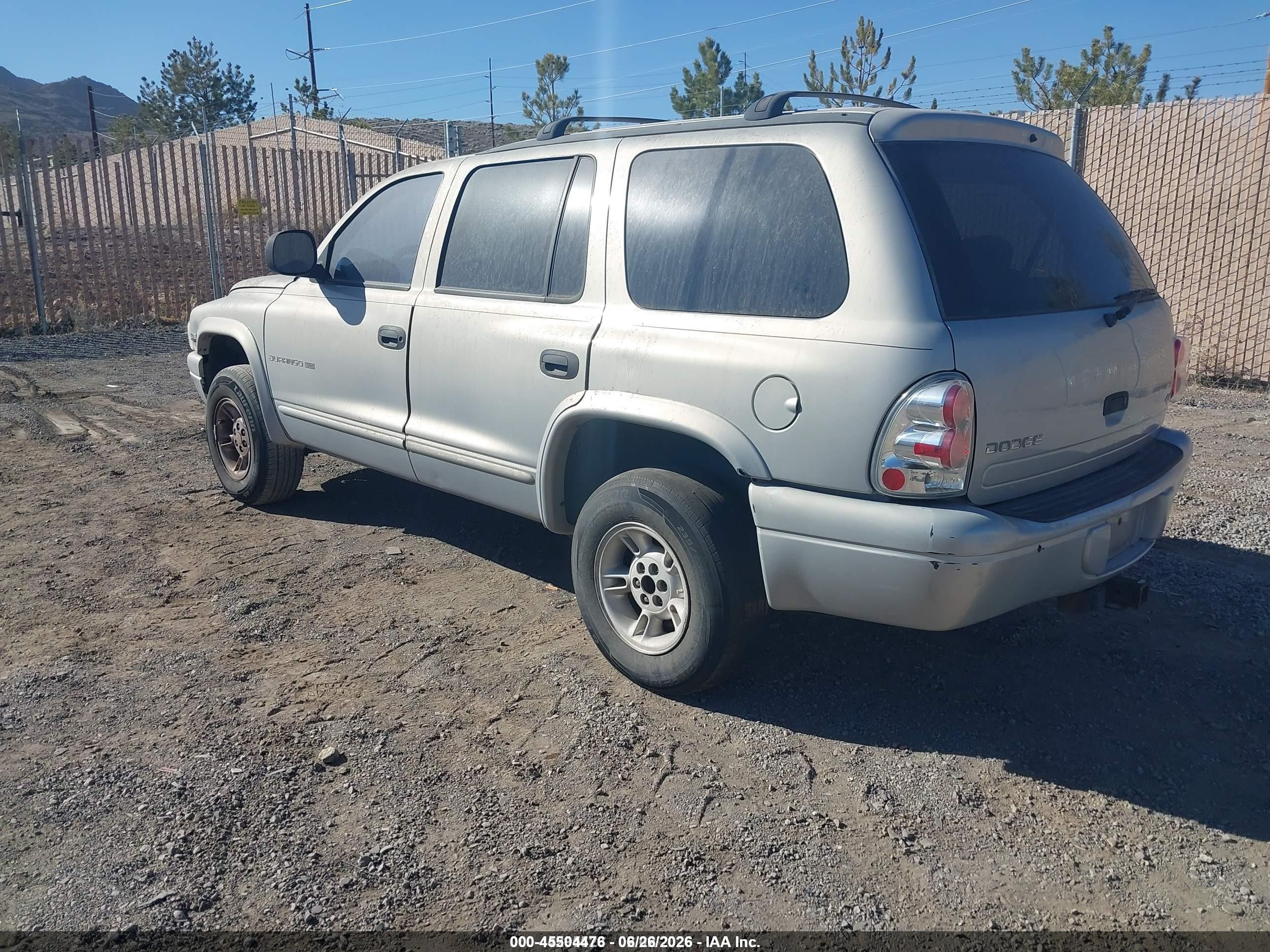 1999 Dodge Durango   Gray vin: 1B4HS28Z2XF513623