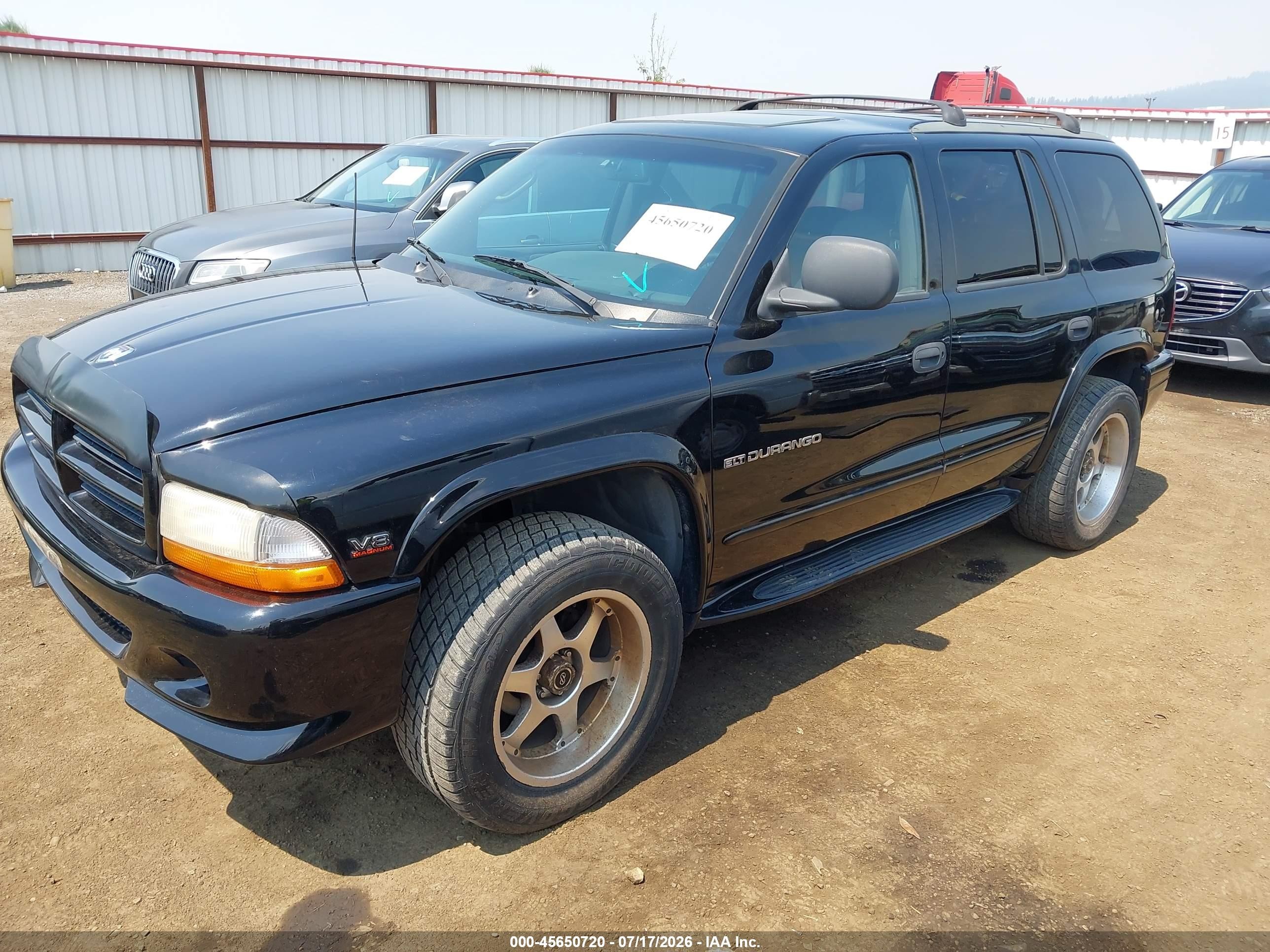 1999 Dodge Durango   Black vin: 1B4HS28Z2XF613625