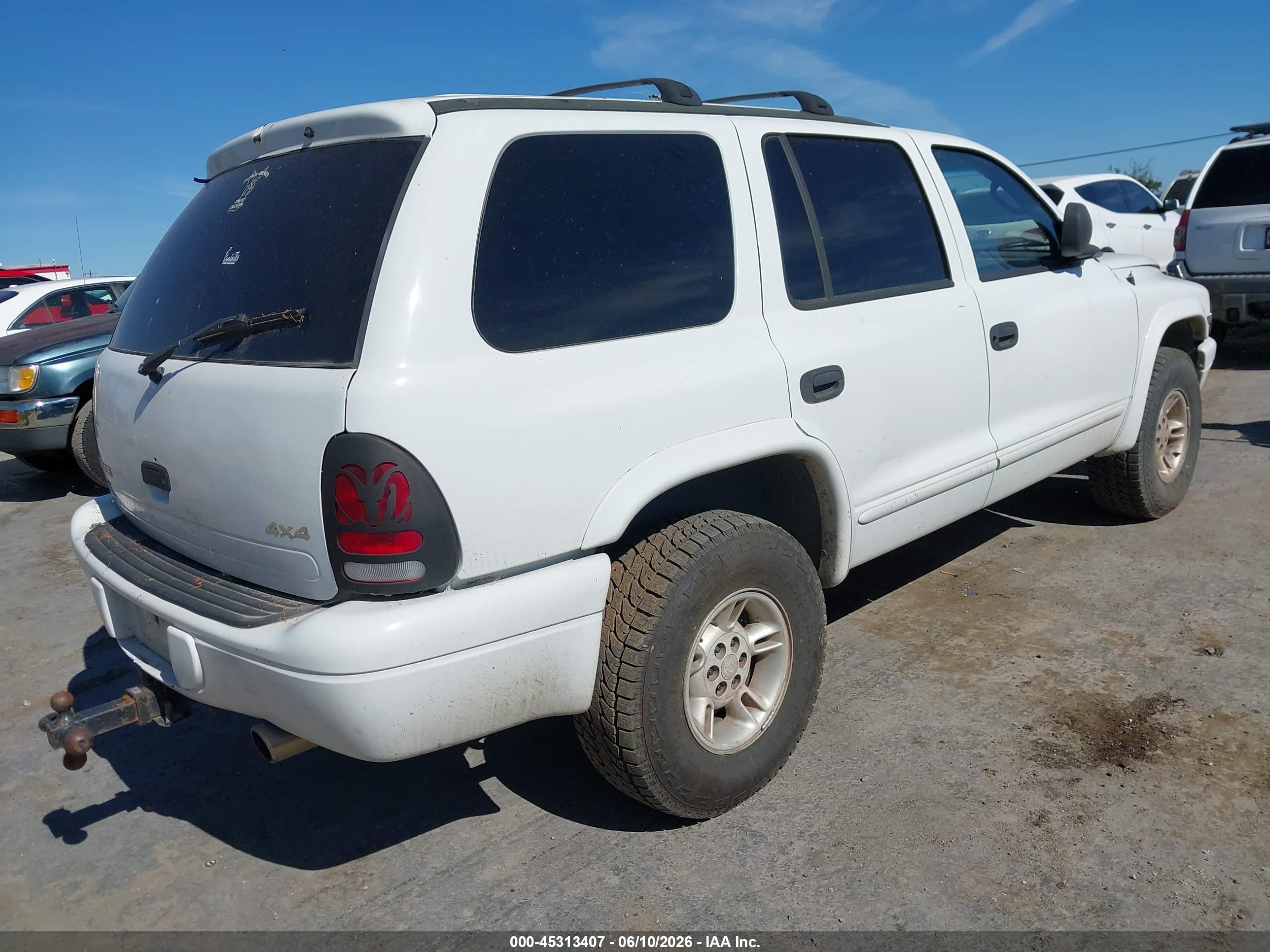 1999 Dodge Durango   White vin: 1B4HS28Z3XF643765