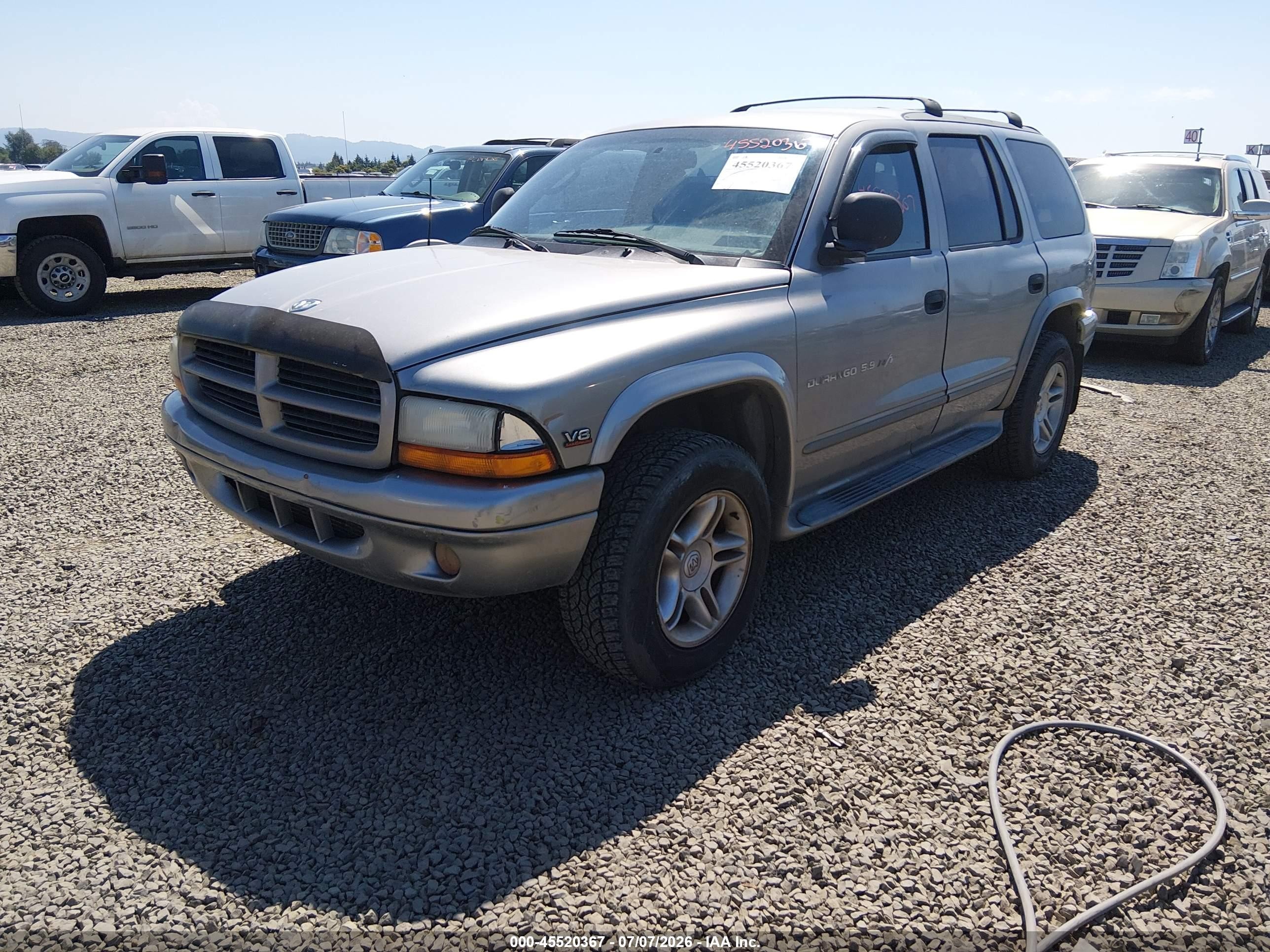 2000 Dodge Durango   Gray vin: 1B4HS28Z4YF240265