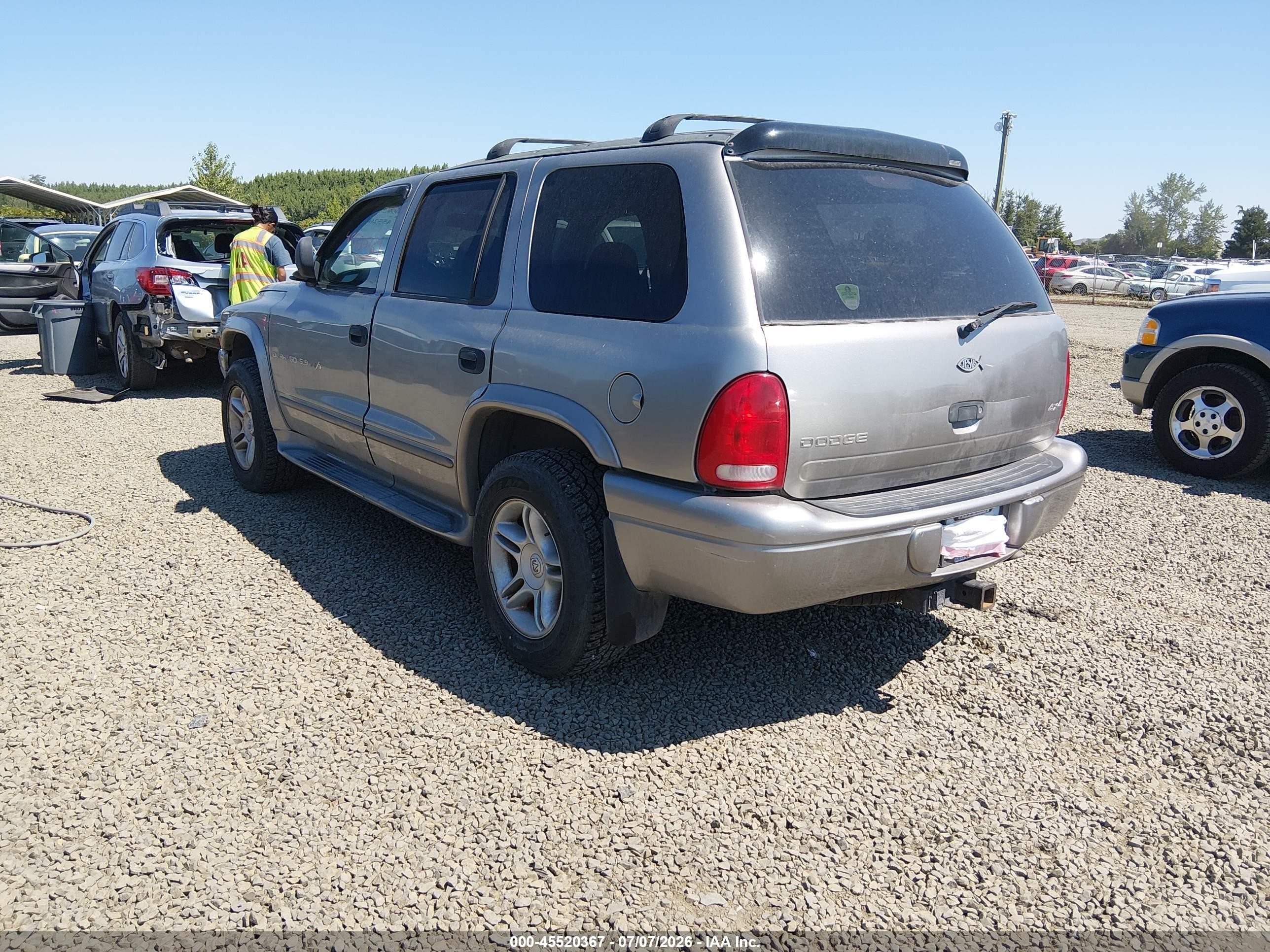 2000 Dodge Durango   Gray vin: 1B4HS28Z4YF240265