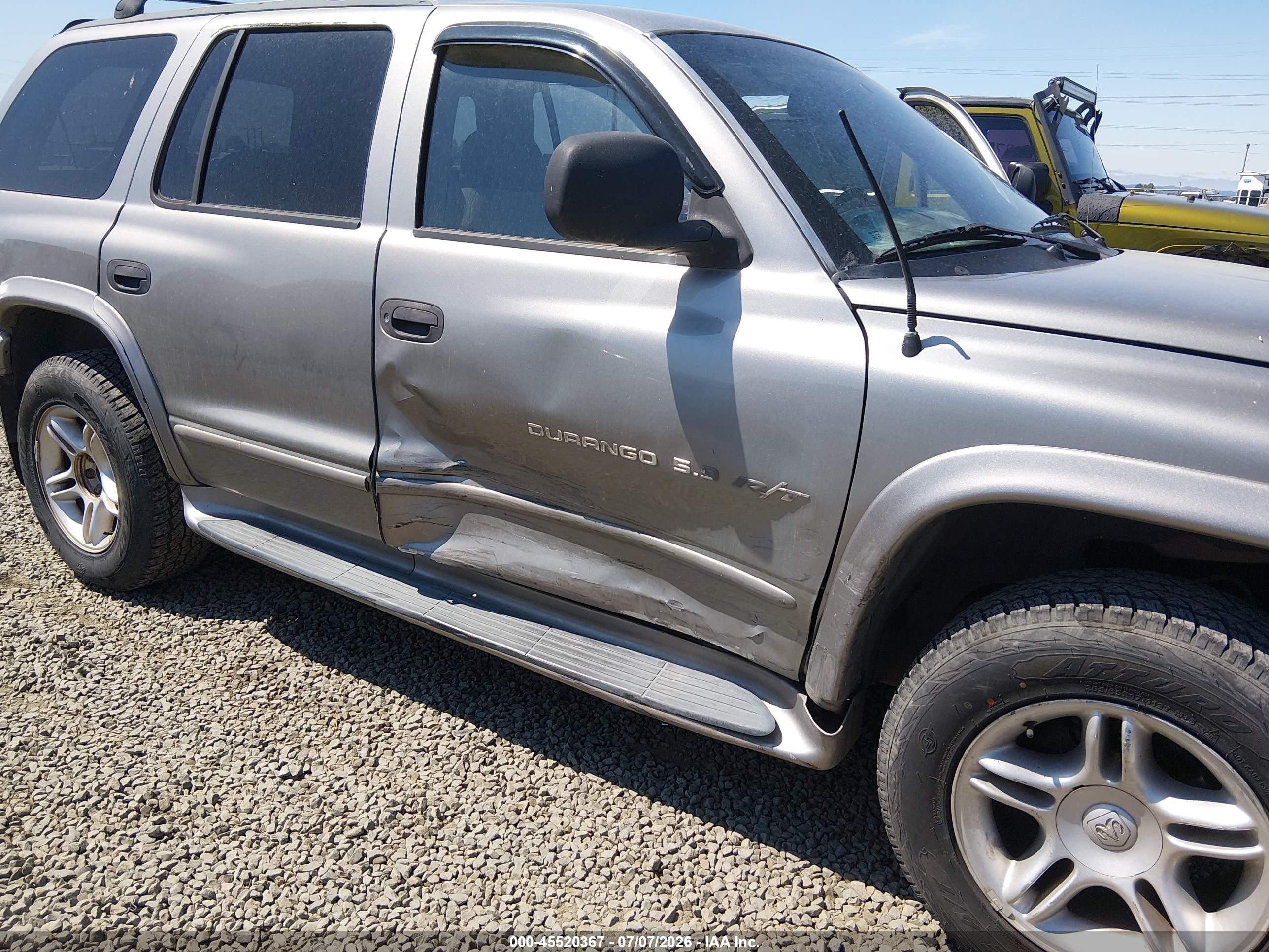 2000 Dodge Durango   Gray vin: 1B4HS28Z4YF240265