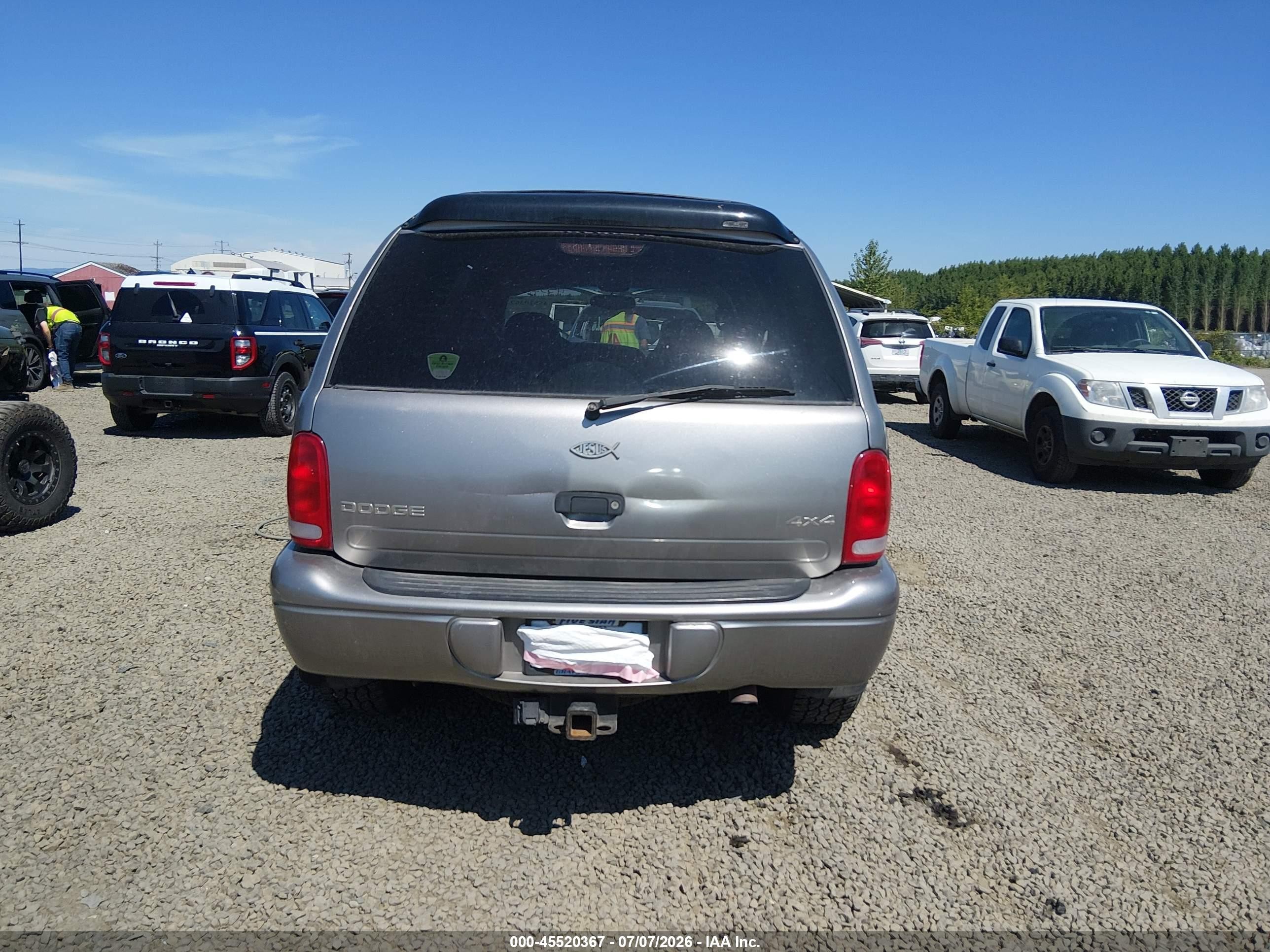 2000 Dodge Durango   Gray vin: 1B4HS28Z4YF240265