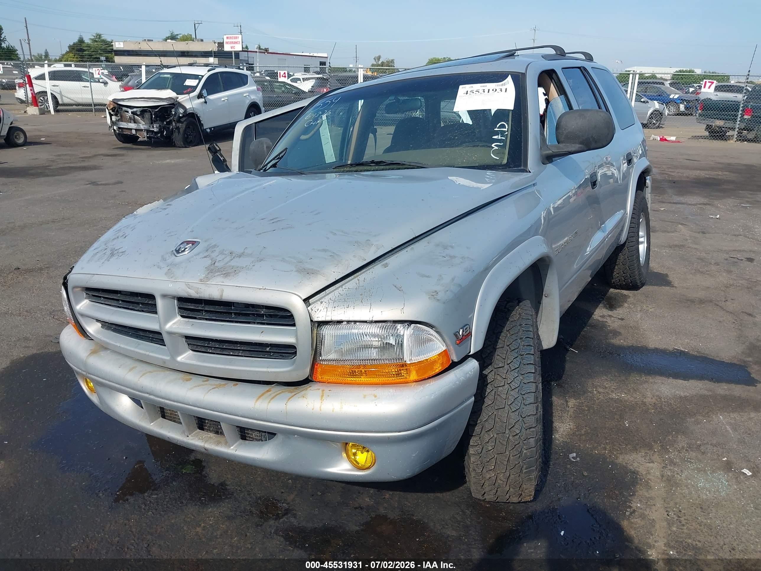 1999 Dodge Durango   Silver vin: 1B4HS28Z7XF512581