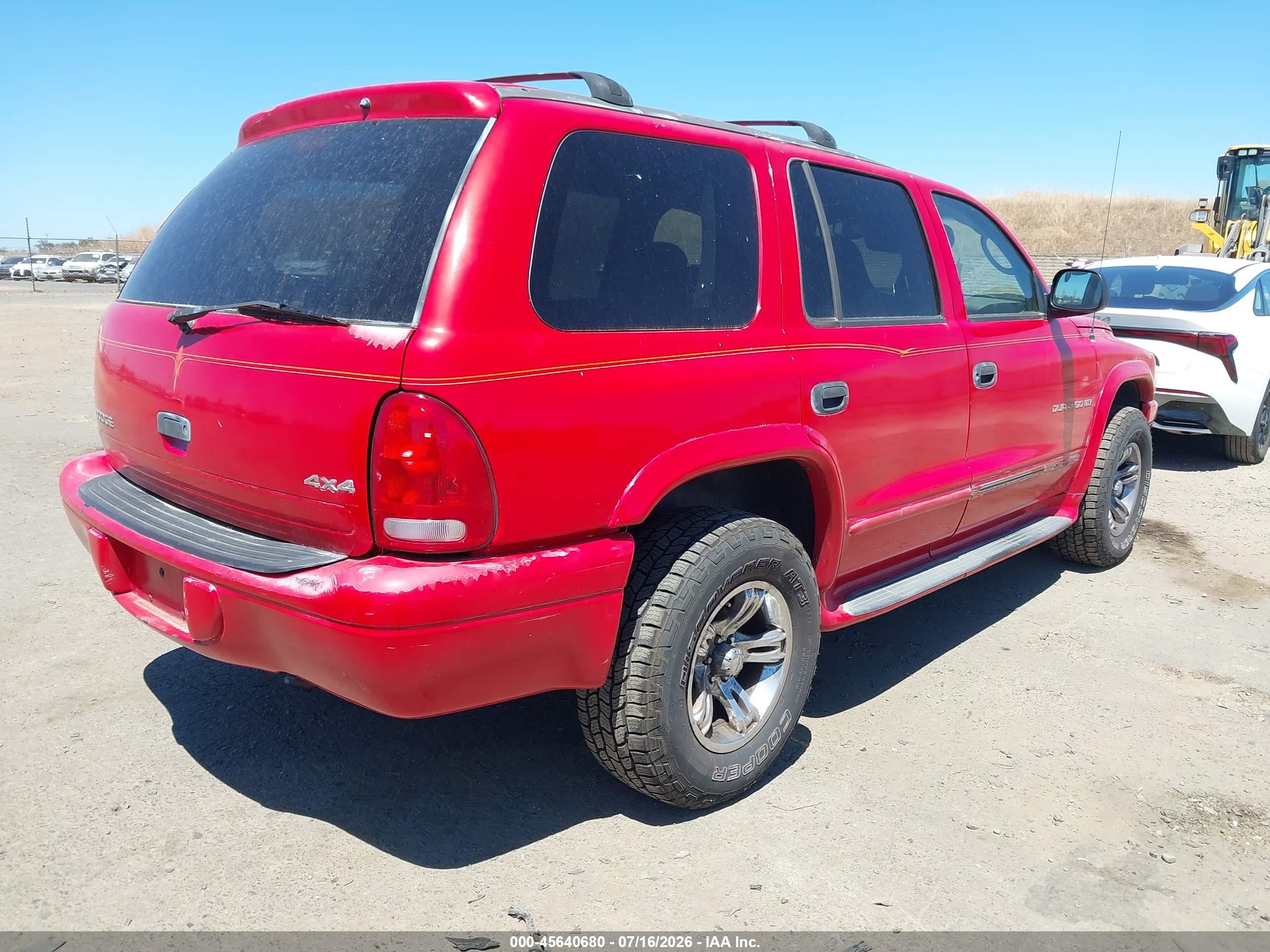 2001 Dodge Durango Slt Red vin: 1B4HS28Z81F585000