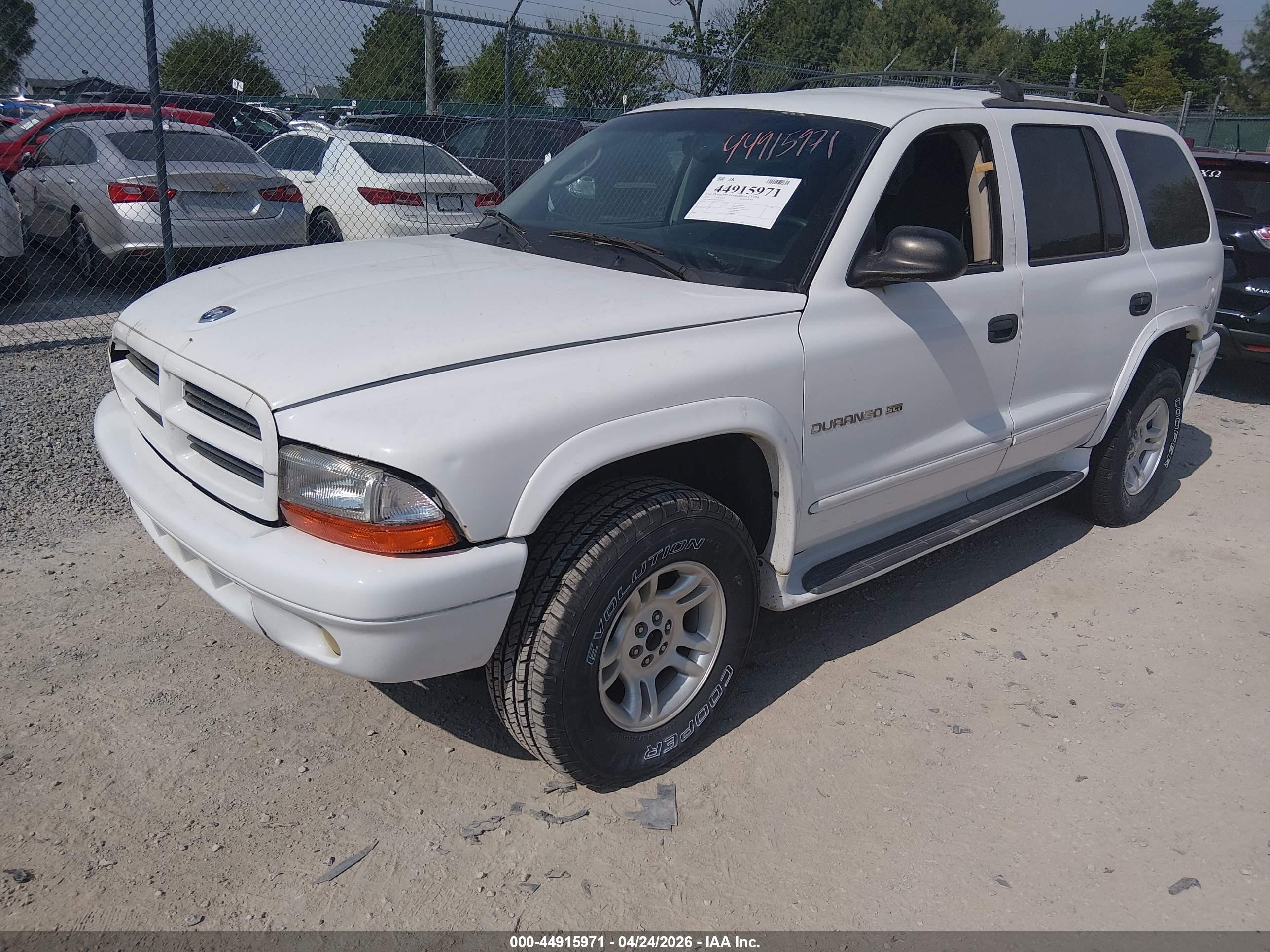 2001 Dodge Durango Slt Белый vin: 1B4HS28Z81F645700