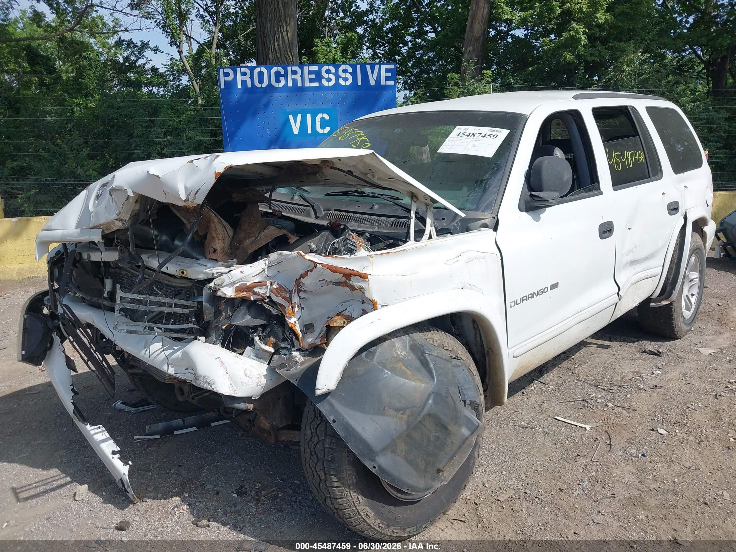 2000 Dodge Durango White vin: 1B4HS28Z8YF286326