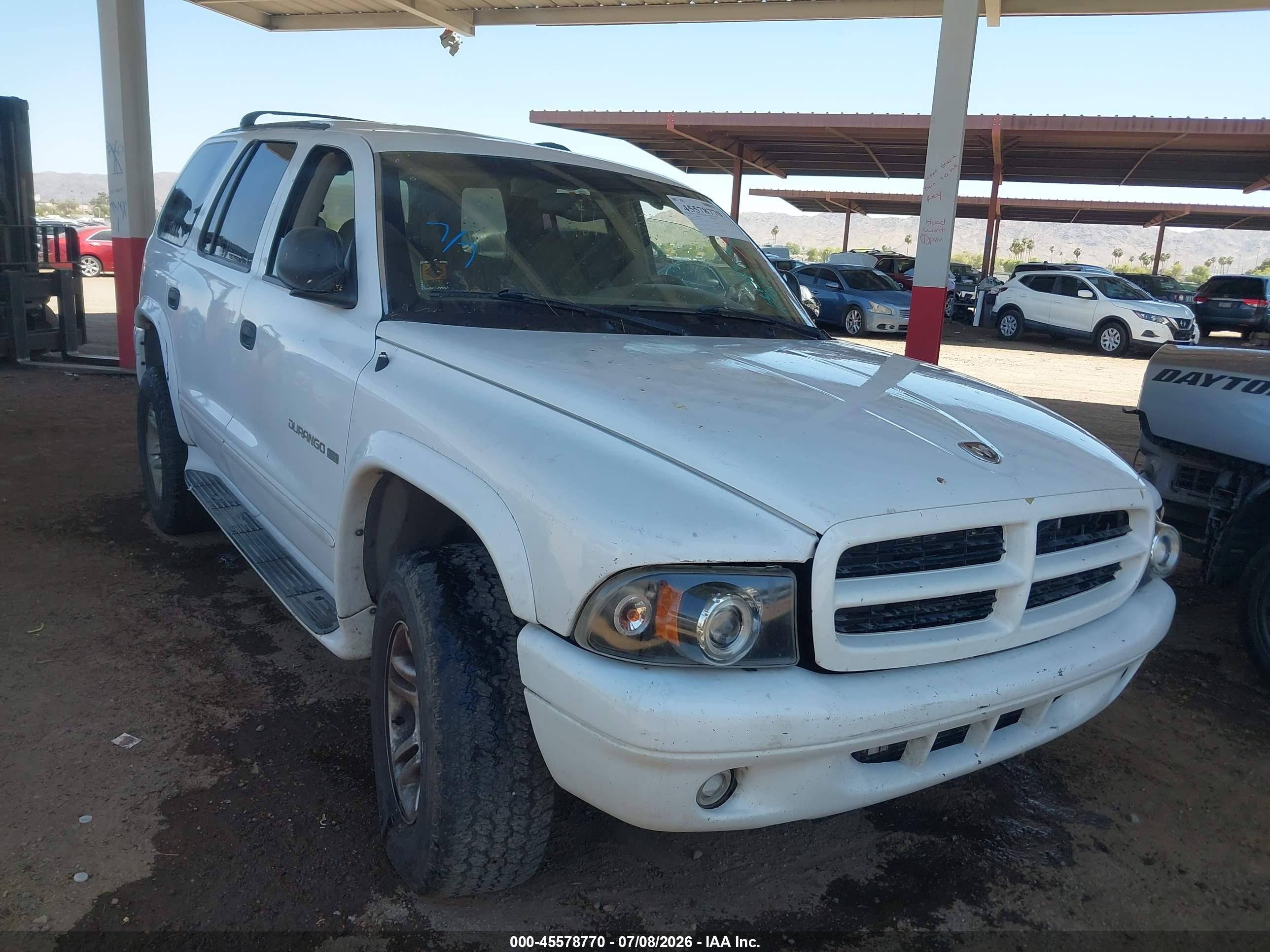 2001 Dodge Durango Slt White vin: 1B4HS28Z91F561529
