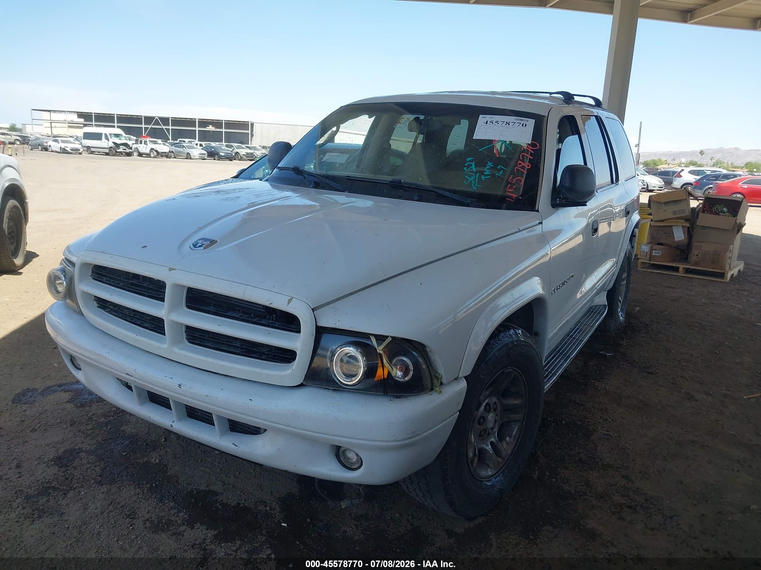 2001 Dodge Durango Slt White vin: 1B4HS28Z91F561529