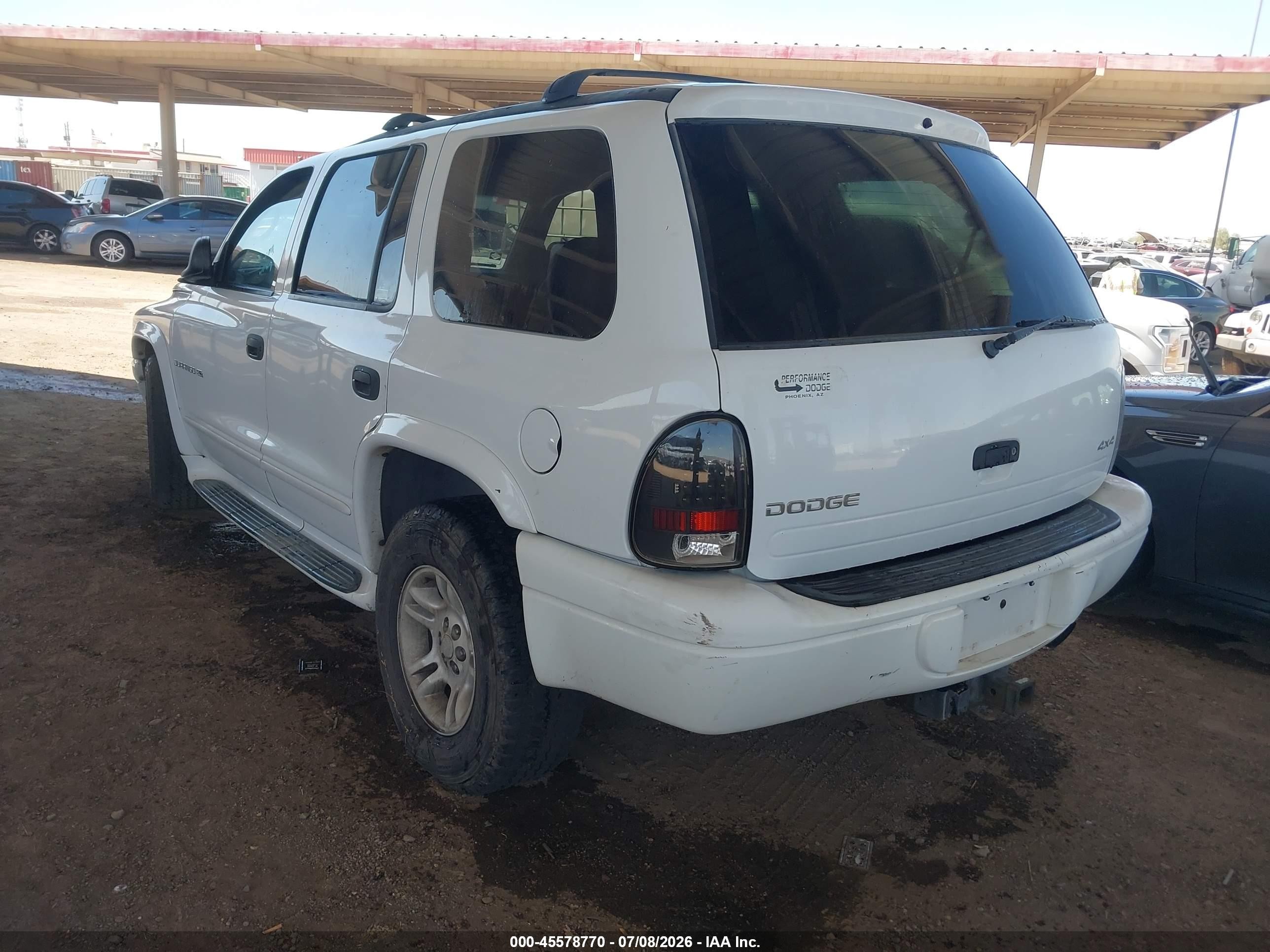 2001 Dodge Durango Slt White vin: 1B4HS28Z91F561529