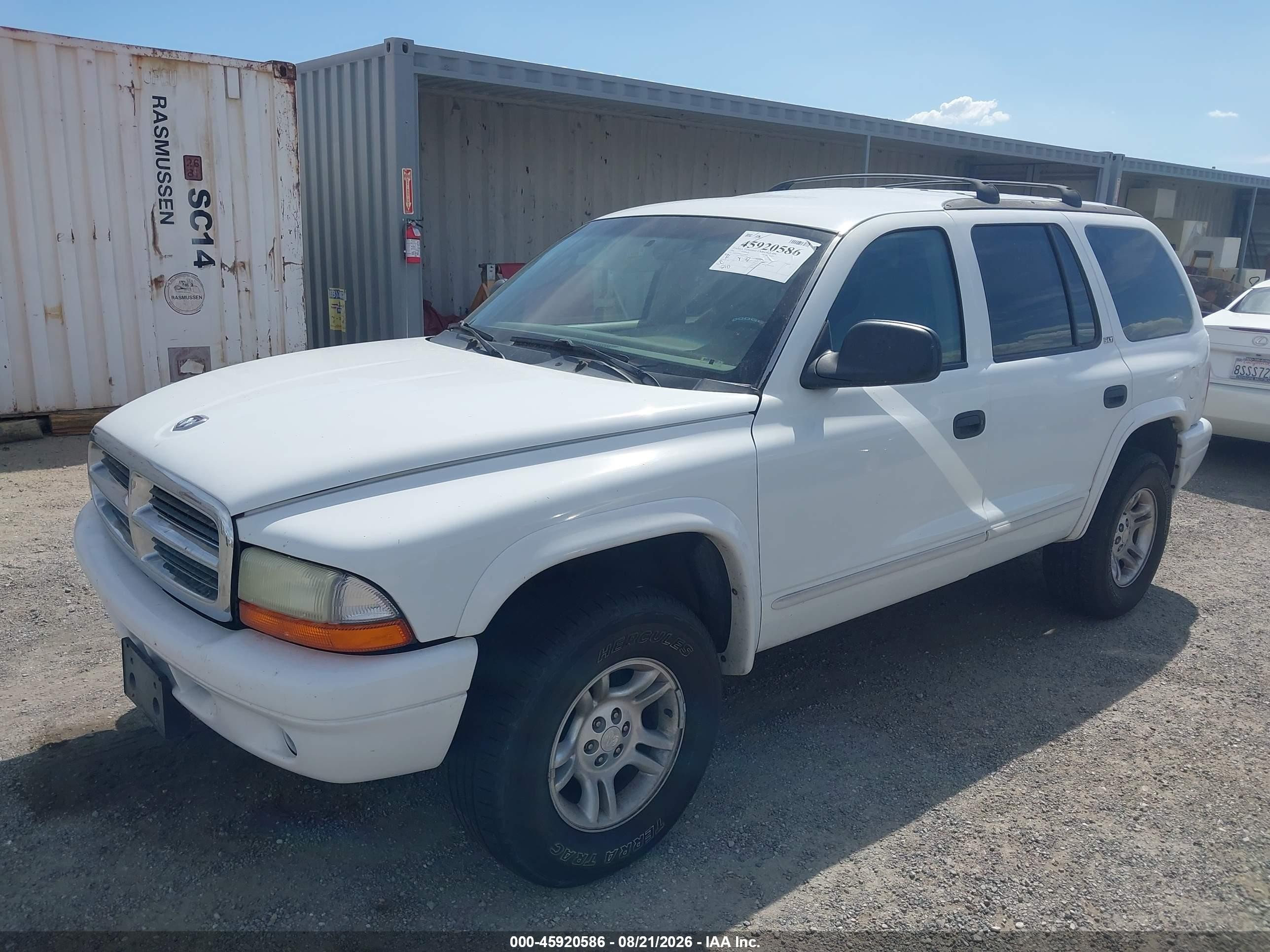 2002 Dodge Durango Slt White vin: 1B4HS48N02F166018