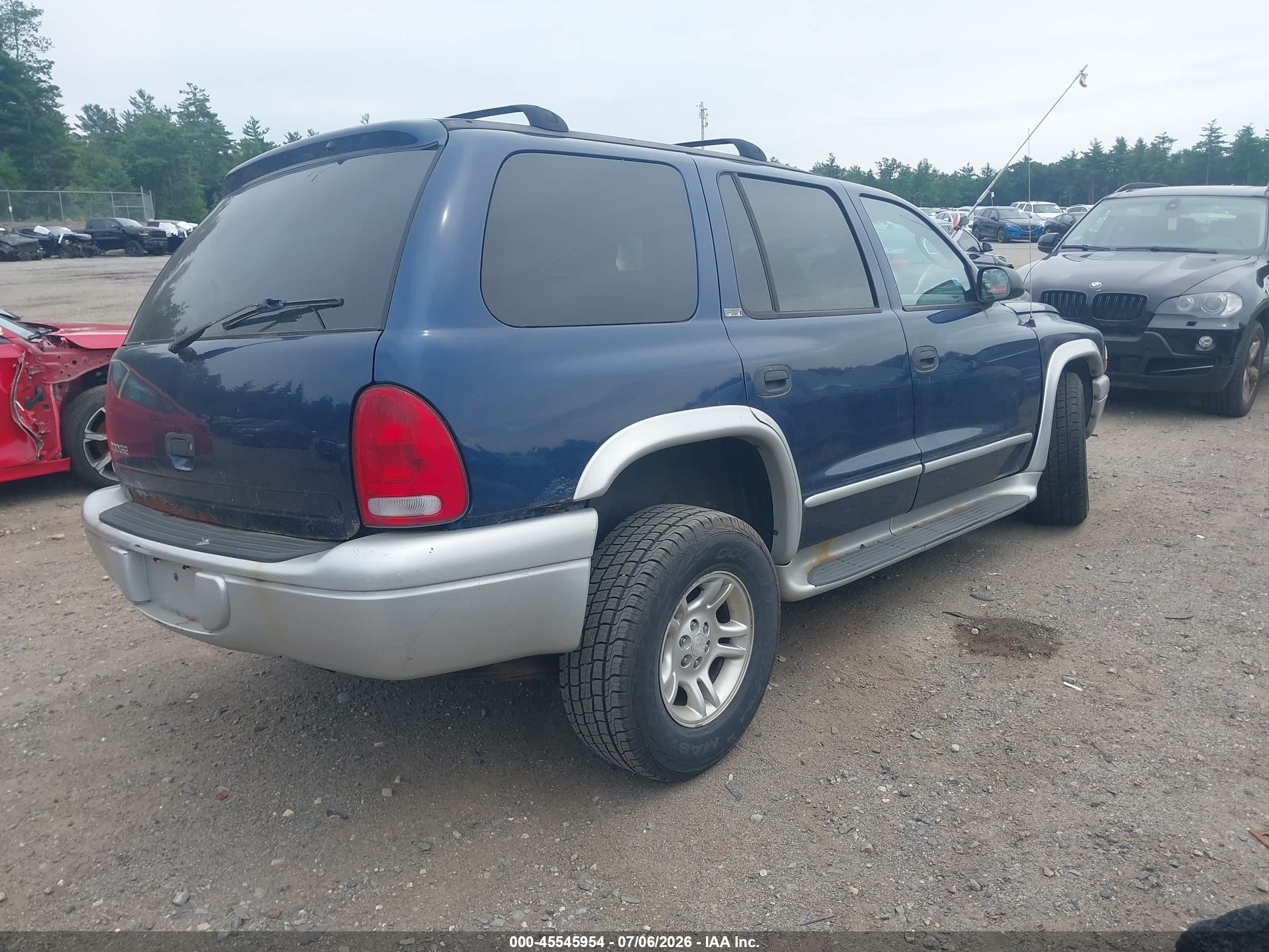 2002 Dodge Durango Slt Plus Blue vin: 1B4HS58N52F102255