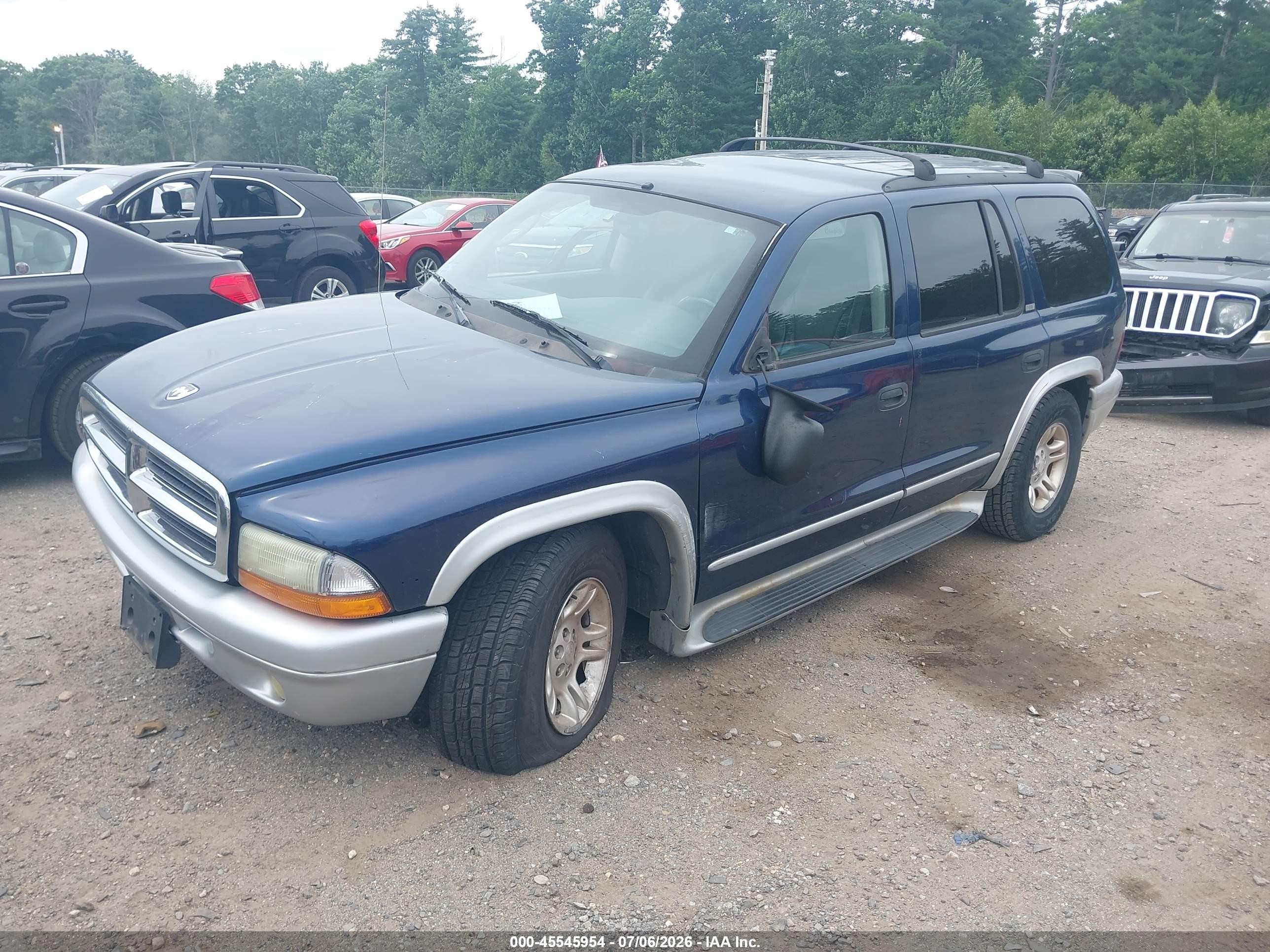 2002 Dodge Durango Slt Plus Blue vin: 1B4HS58N52F102255
