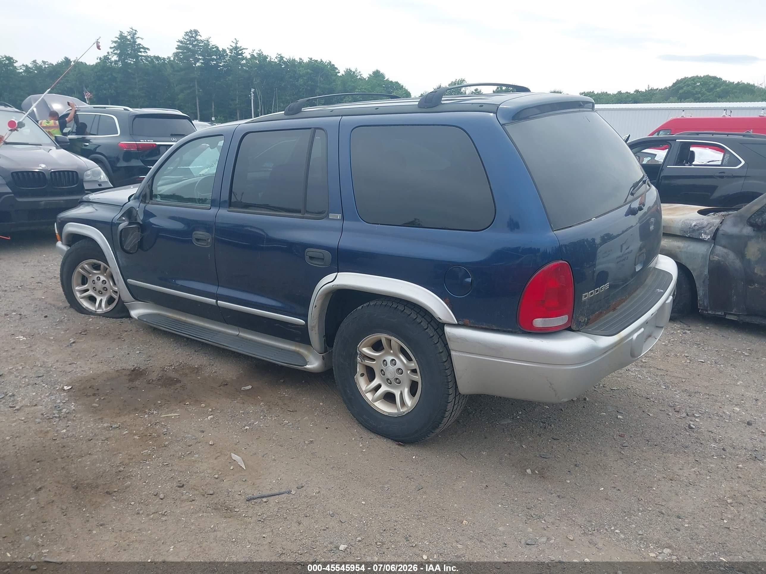2002 Dodge Durango Slt Plus Blue vin: 1B4HS58N52F102255