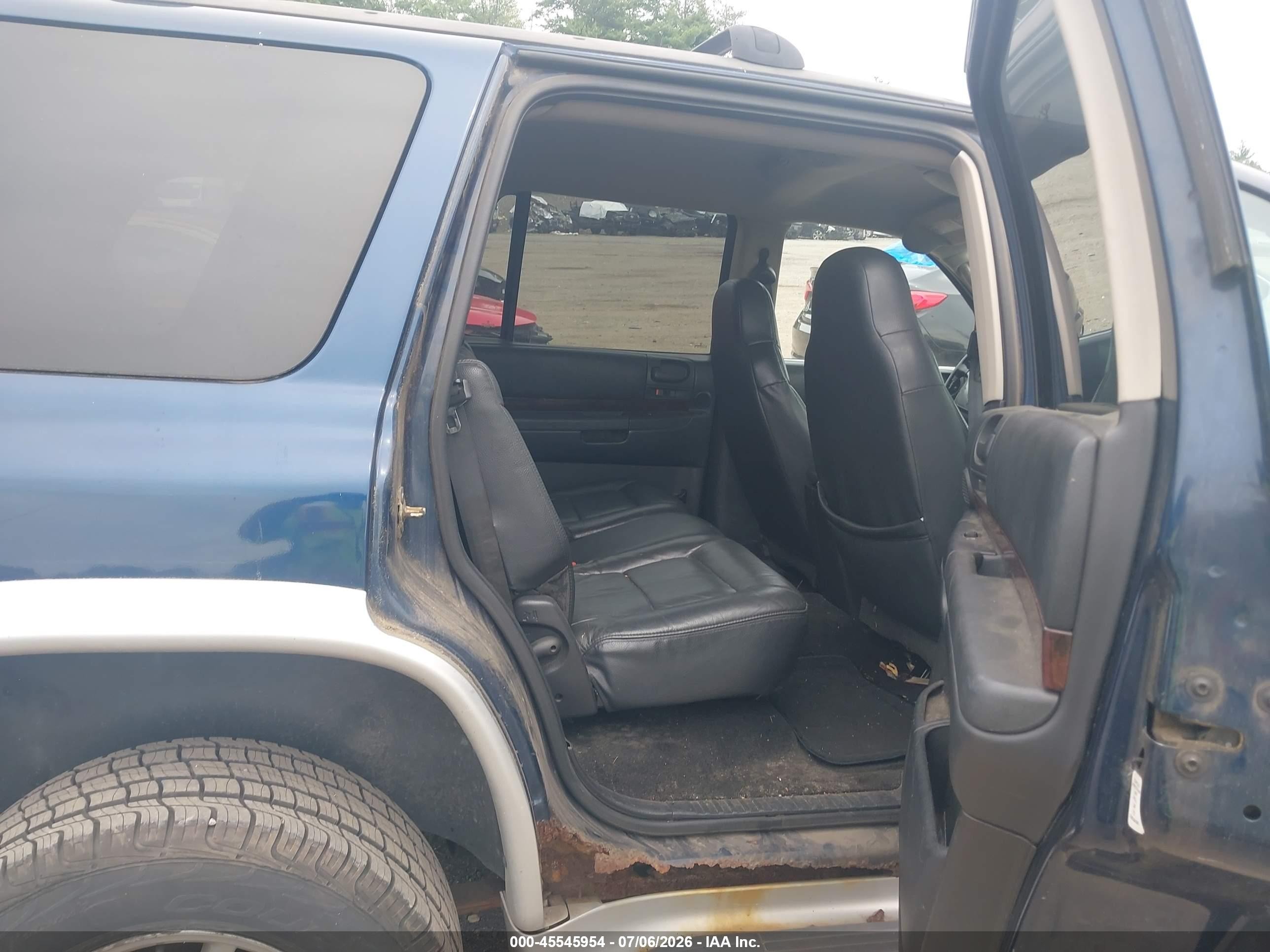 2002 Dodge Durango Slt Plus Blue vin: 1B4HS58N52F102255