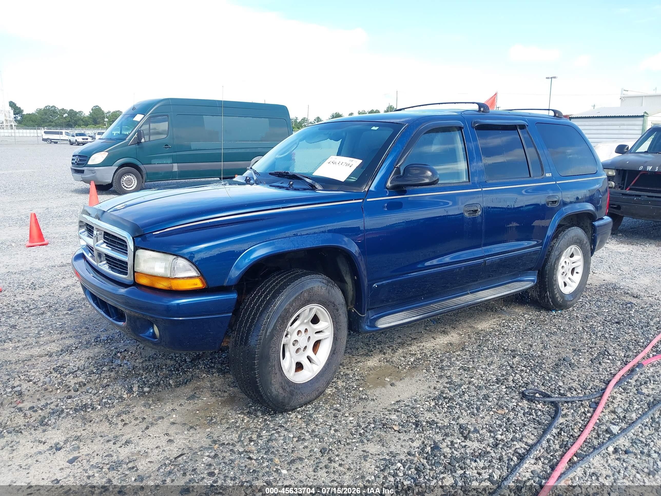 2002 Dodge Durango Slt Plus Dark Blue vin: 1B4HS58N72F176227
