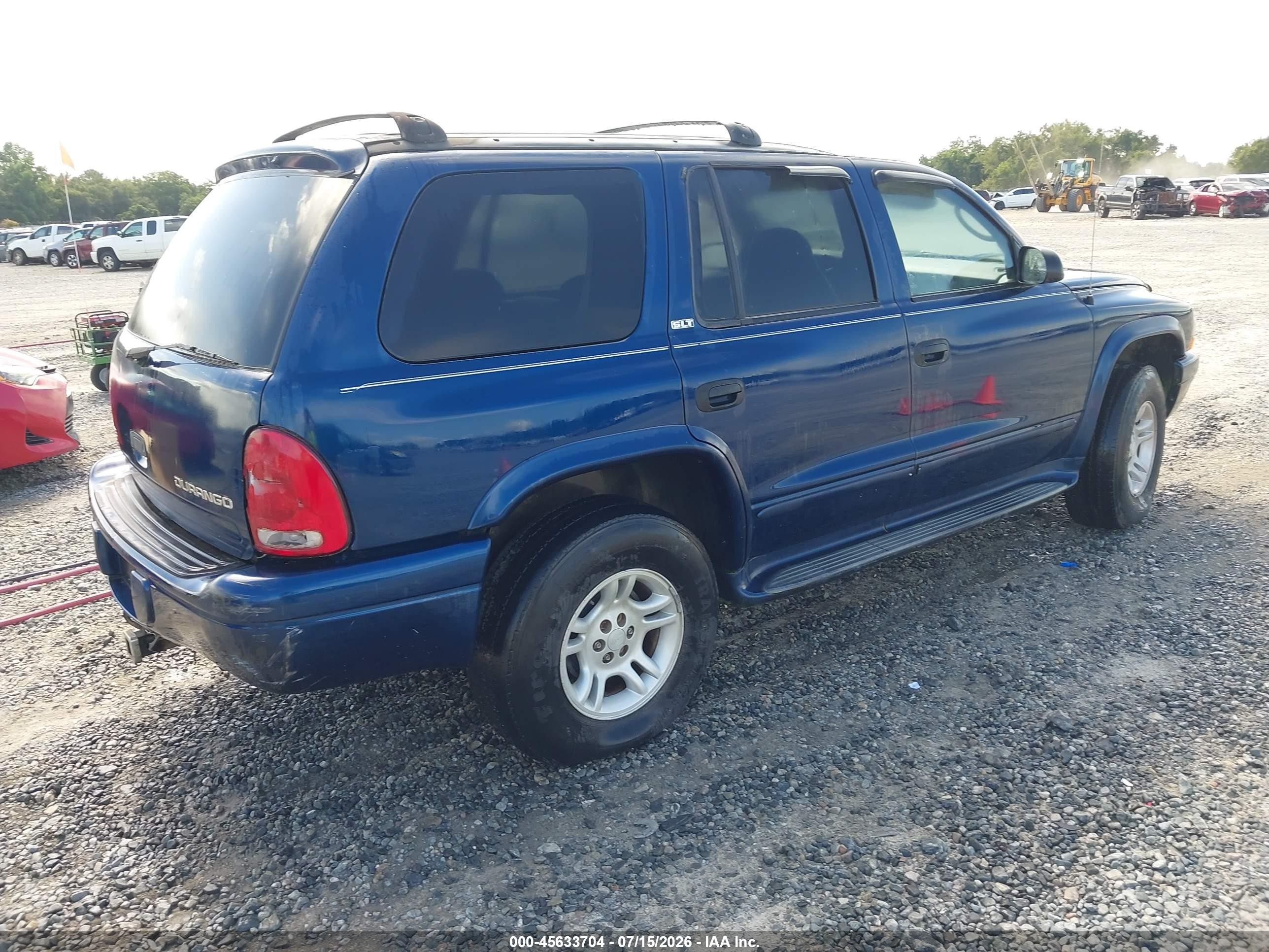 2002 Dodge Durango Slt Plus Dark Blue vin: 1B4HS58N72F176227