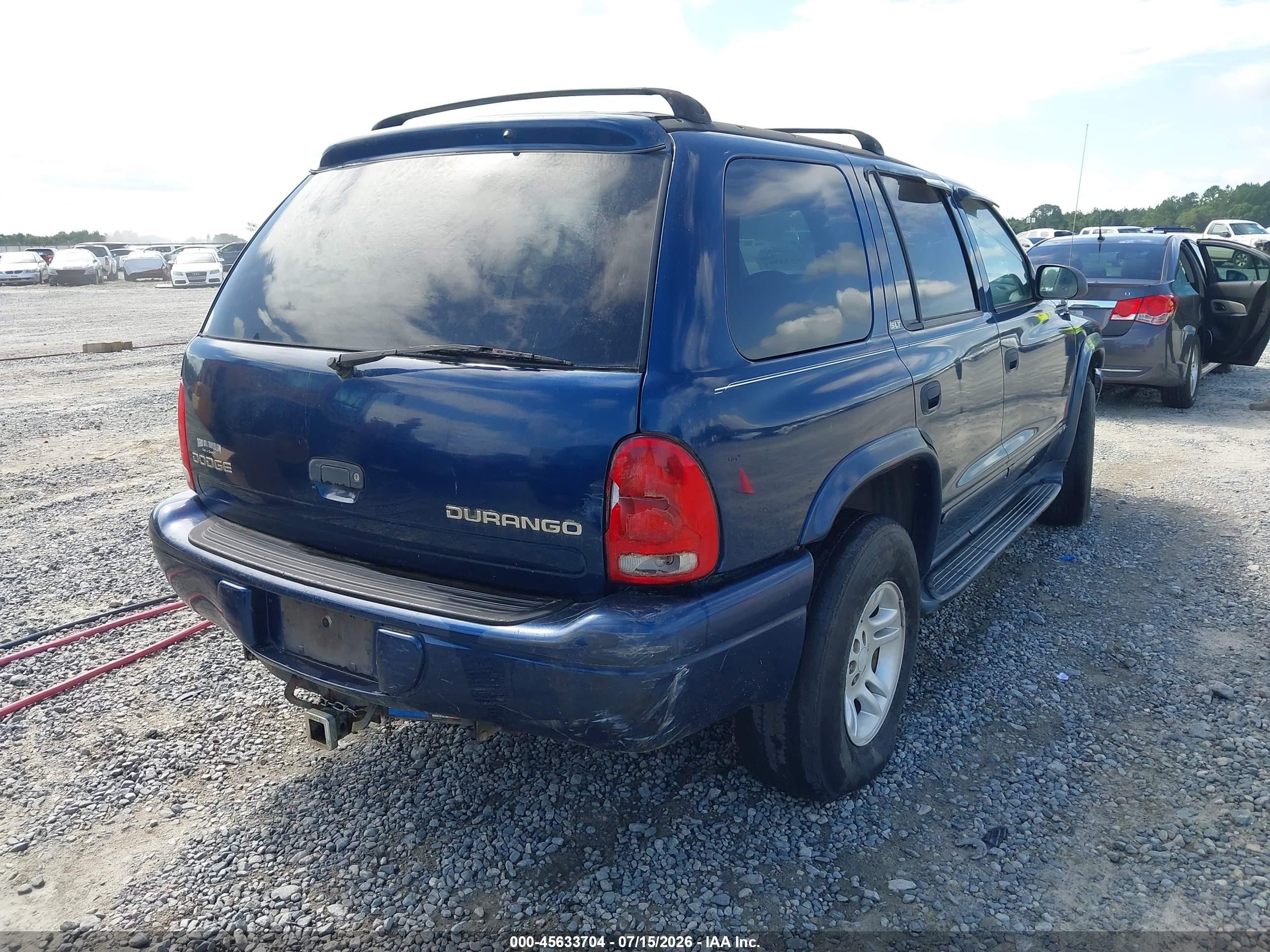 2002 Dodge Durango Slt Plus Dark Blue vin: 1B4HS58N72F176227