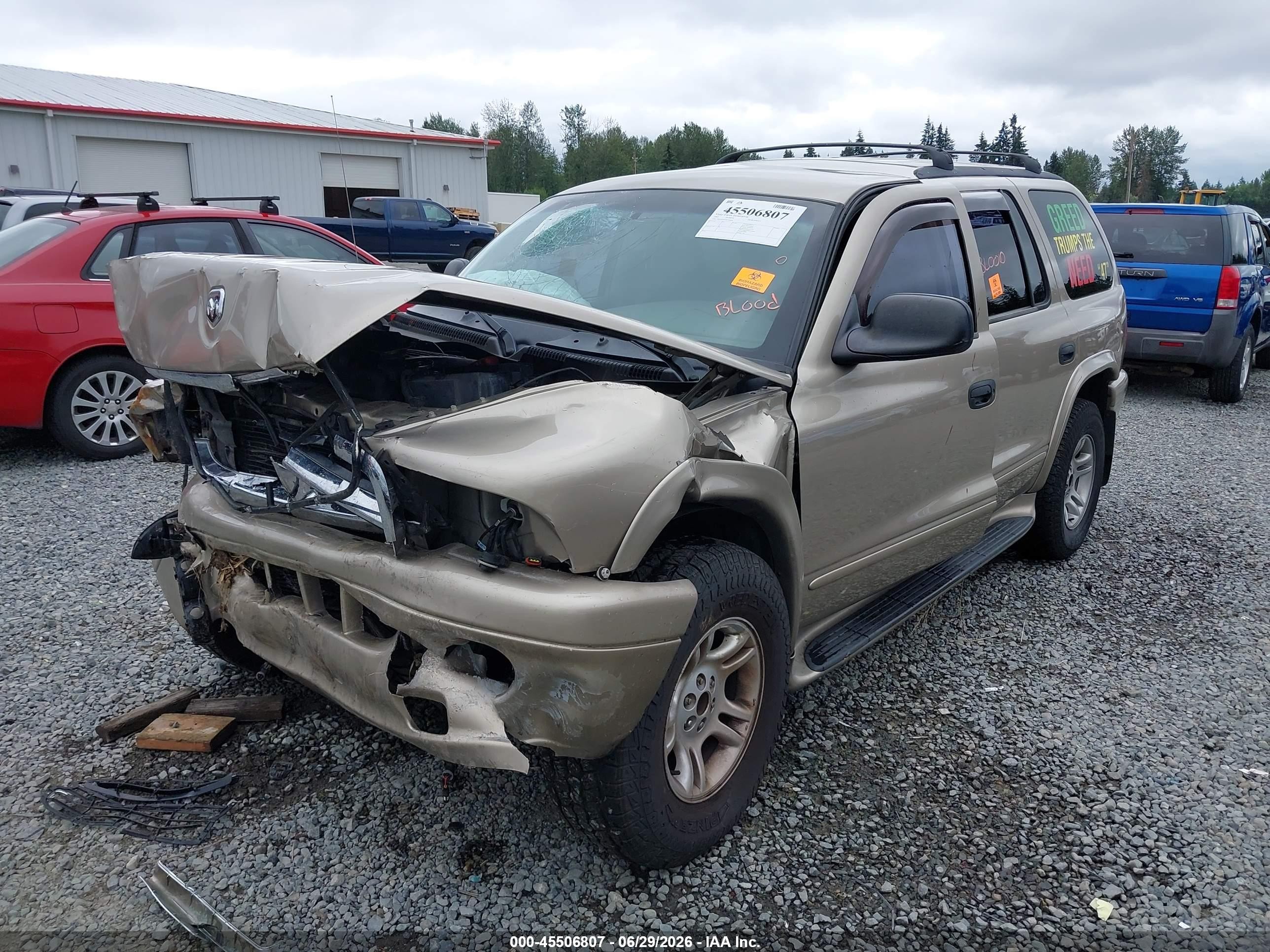 2002 Dodge Durango Slt Plus Gold vin: 1B4HS58N72F195604